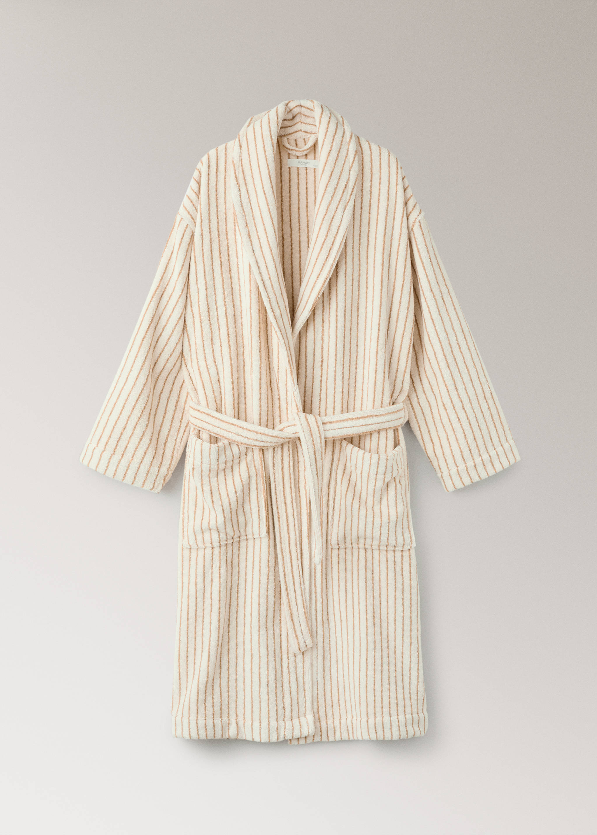Bademantel mit zweifarbigen Streifen - Artikel ohne Model