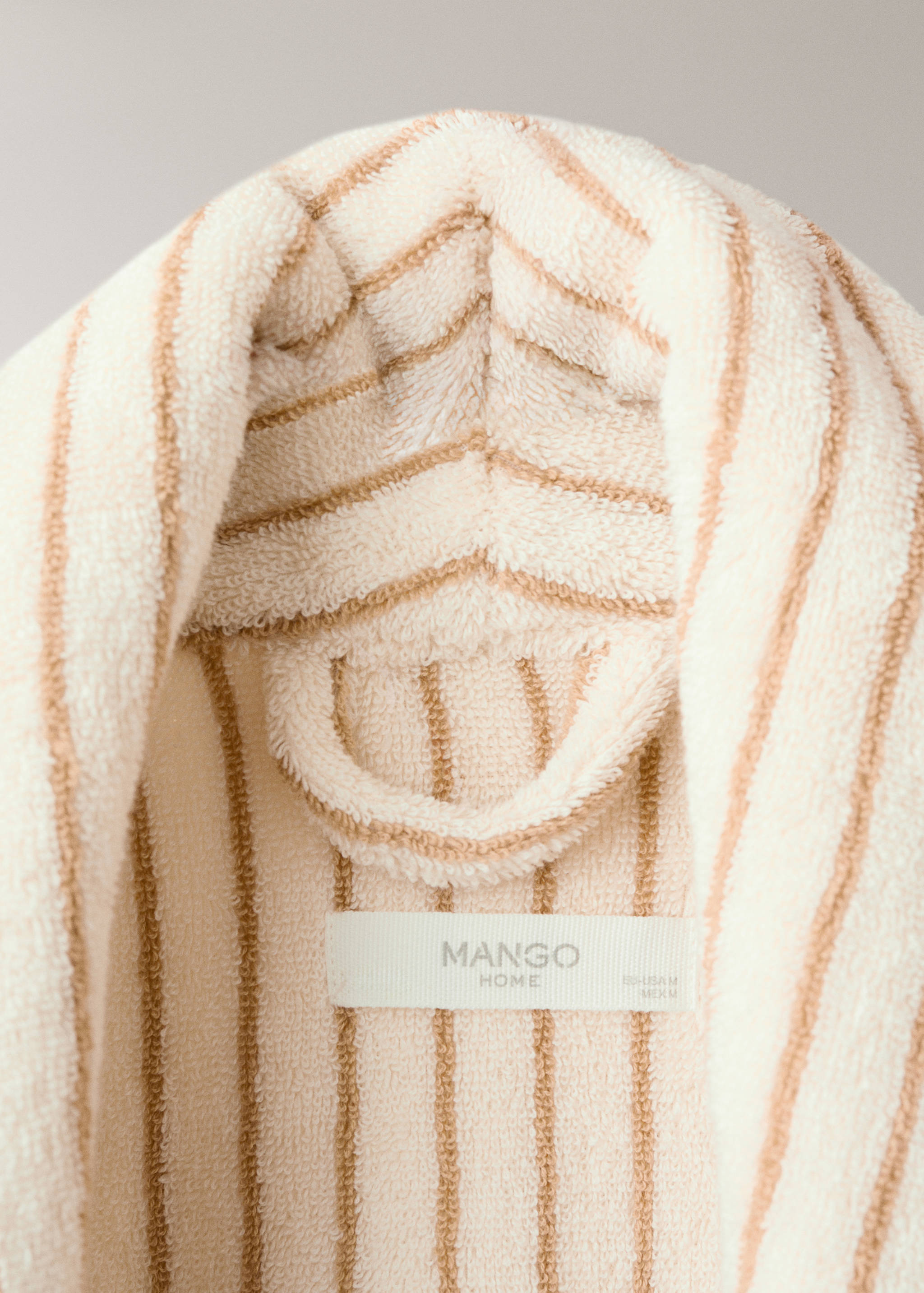 Bademantel mit zweifarbigen Streifen - Detail des Artikels 1