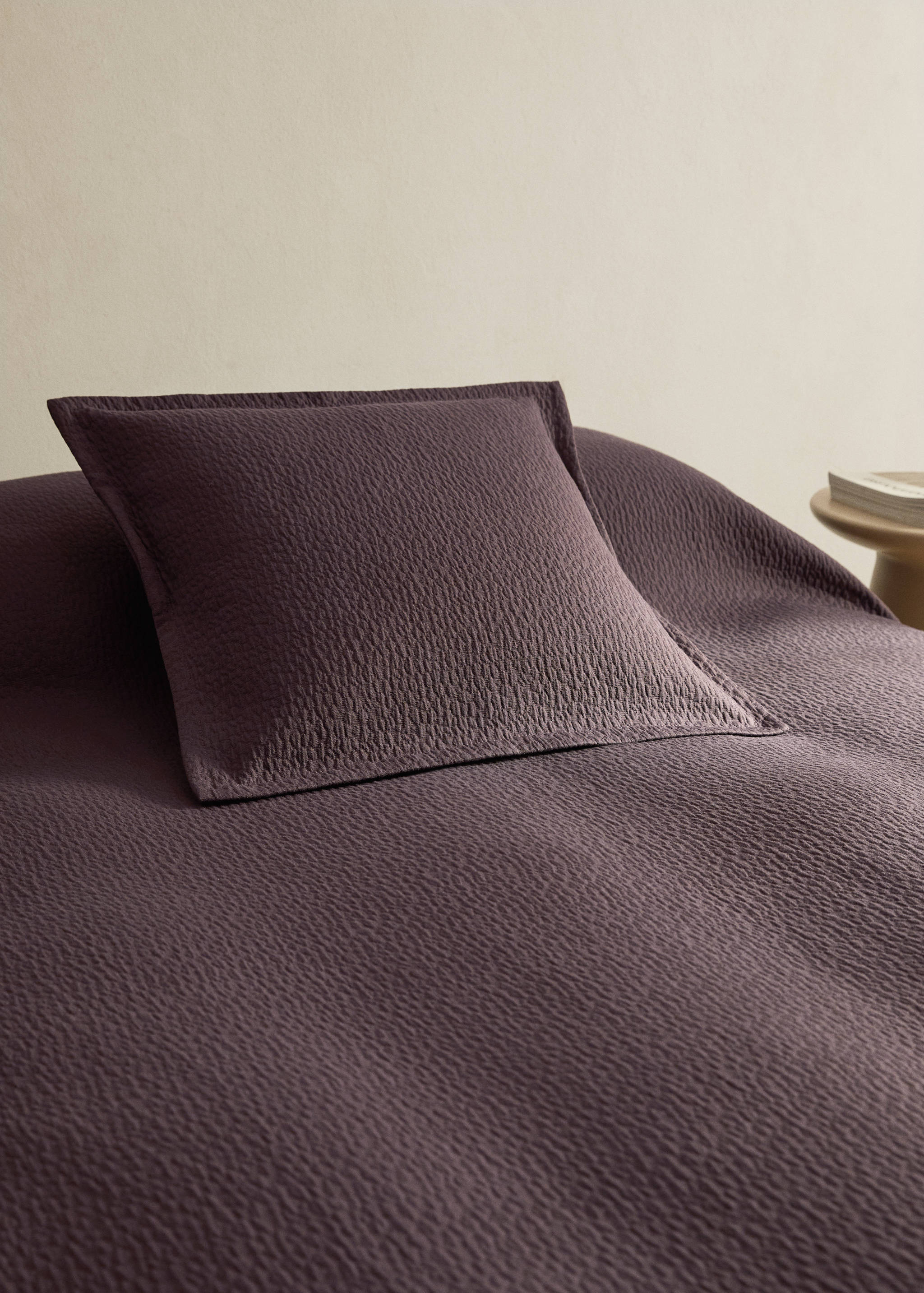 Bomullsöverkast med textur garment-dyed för 180/200 cm säng - Detaljer om artikeln 7