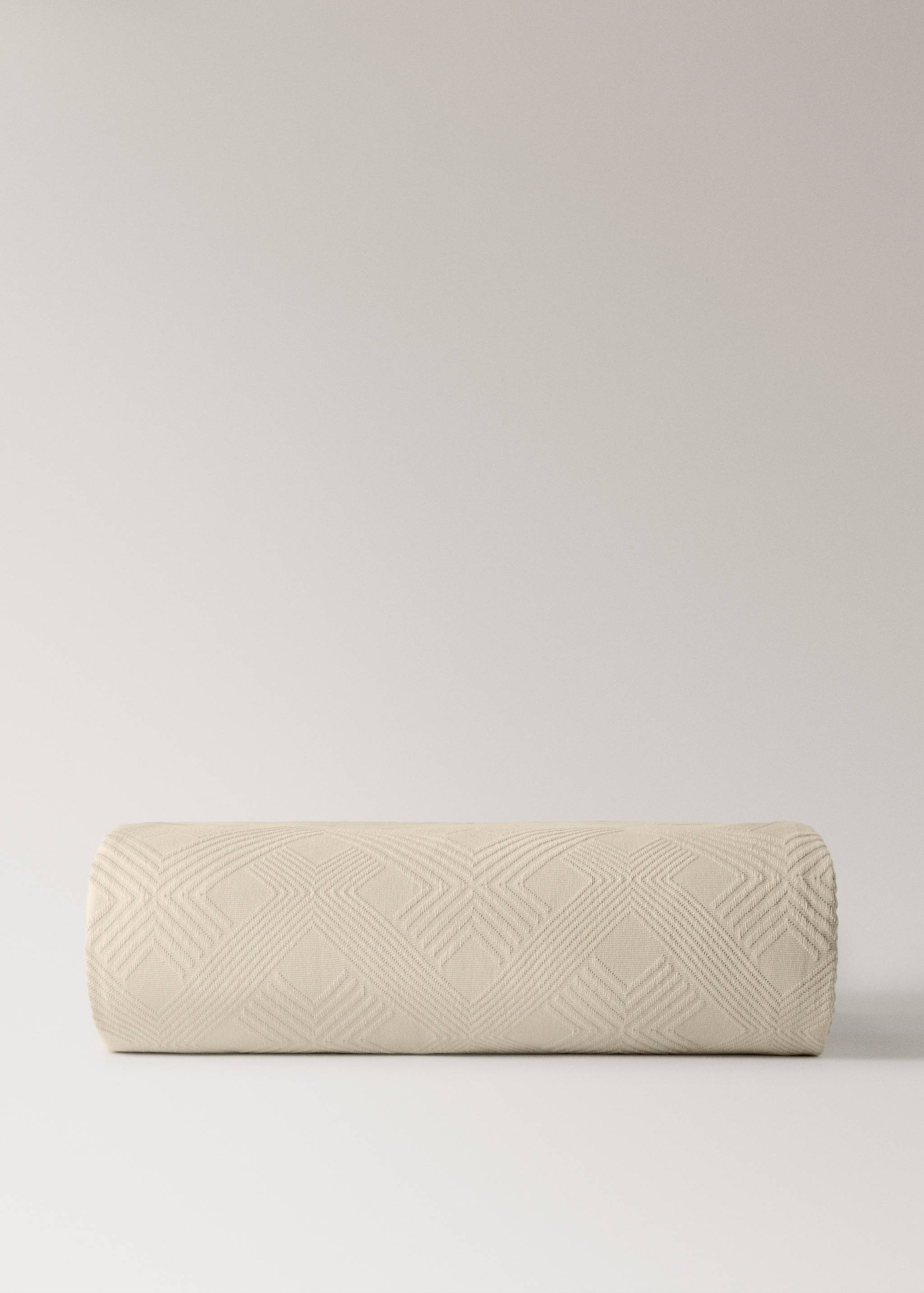 Cotton jacquard diamond-pattern bedspread for 90 cm bed - Article without model