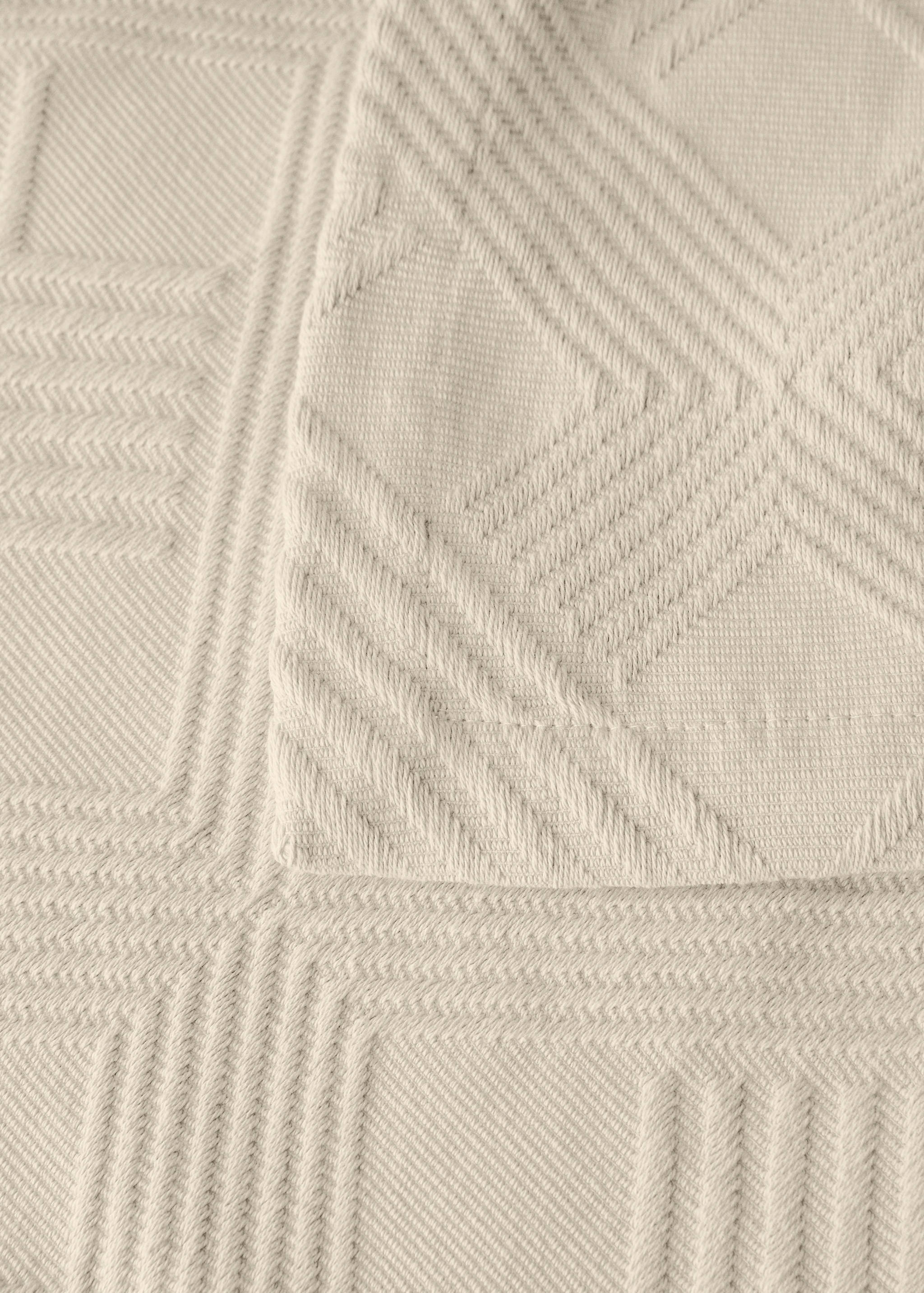 Cotton jacquard diamond-pattern bedspread for 90 cm bed - Details of the article 1