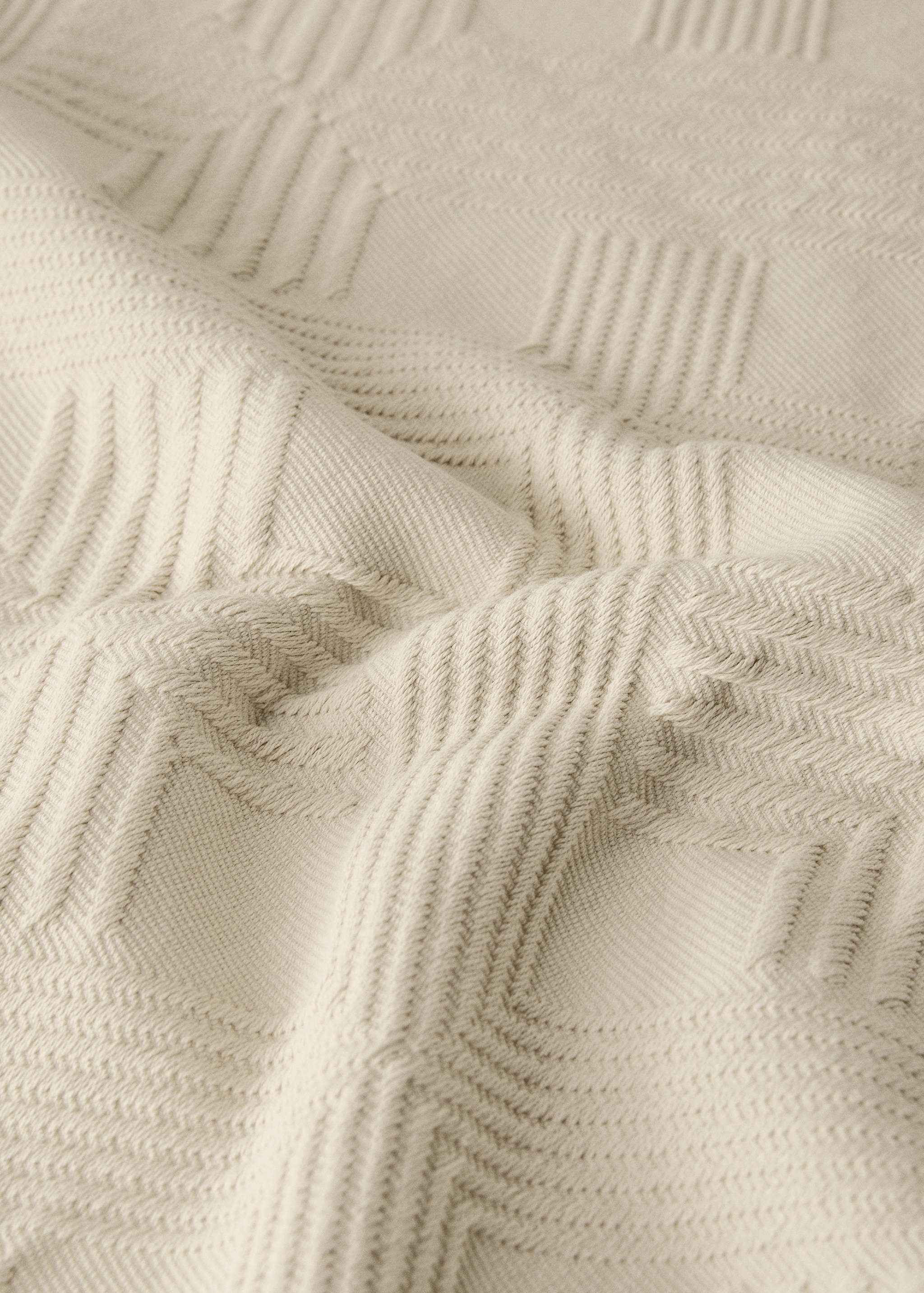 Cotton jacquard diamond-pattern bedspread for 90 cm bed - Details of the article 2