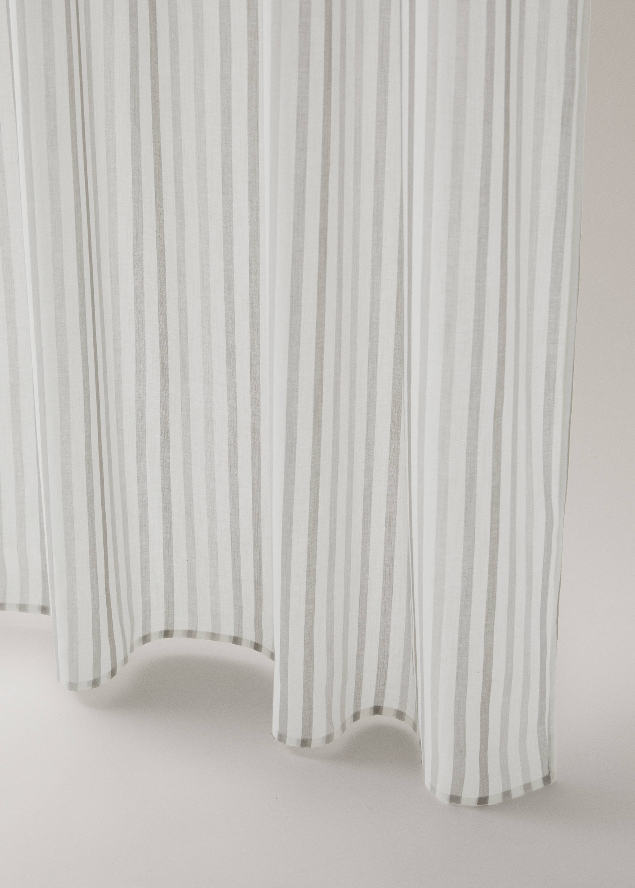 Multi-striped cotton curtain - Details of the article 1
