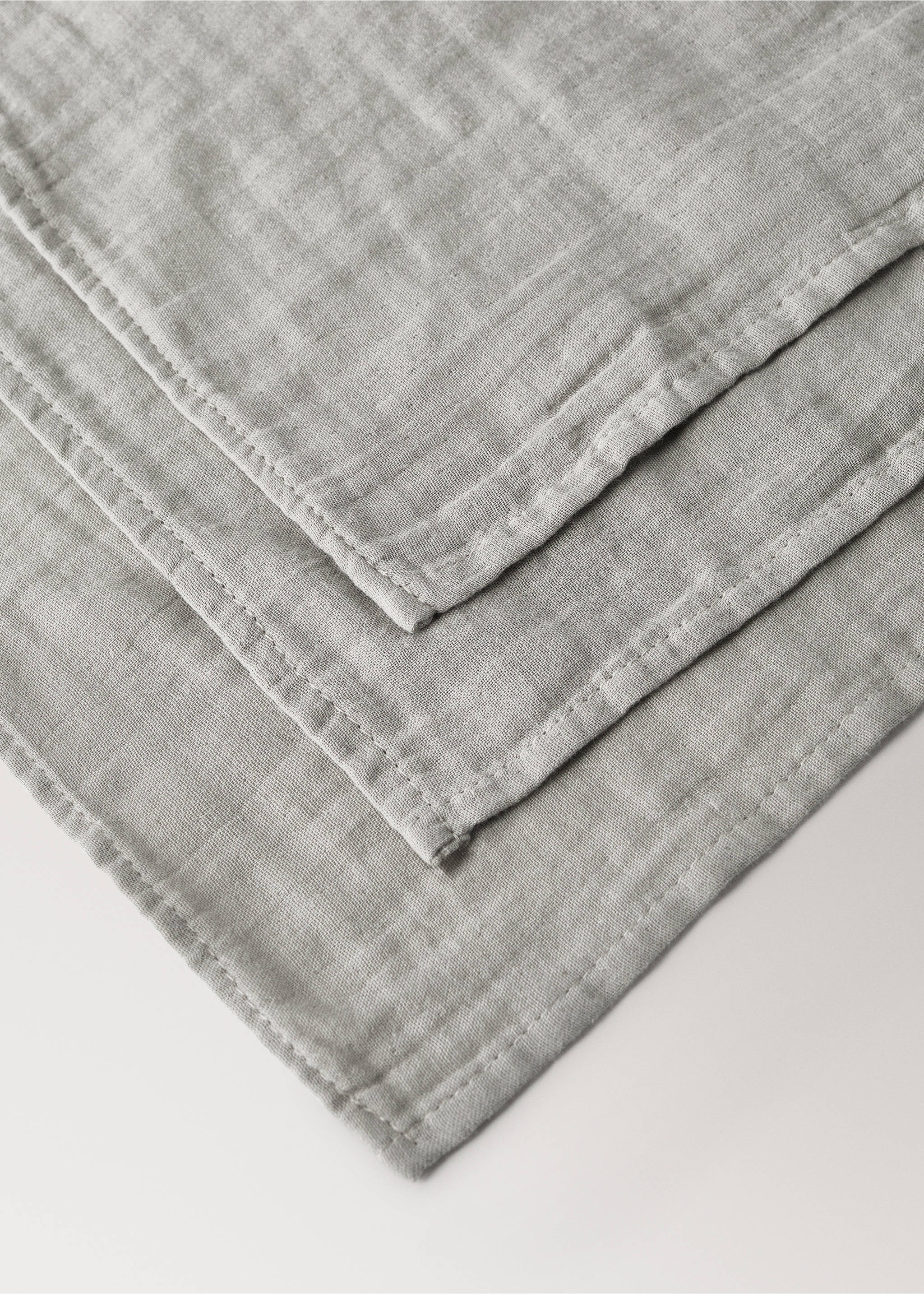 Plain cotton baby swaddle - Details of the article 2, Medium Brown. Ref: 17061572-00.