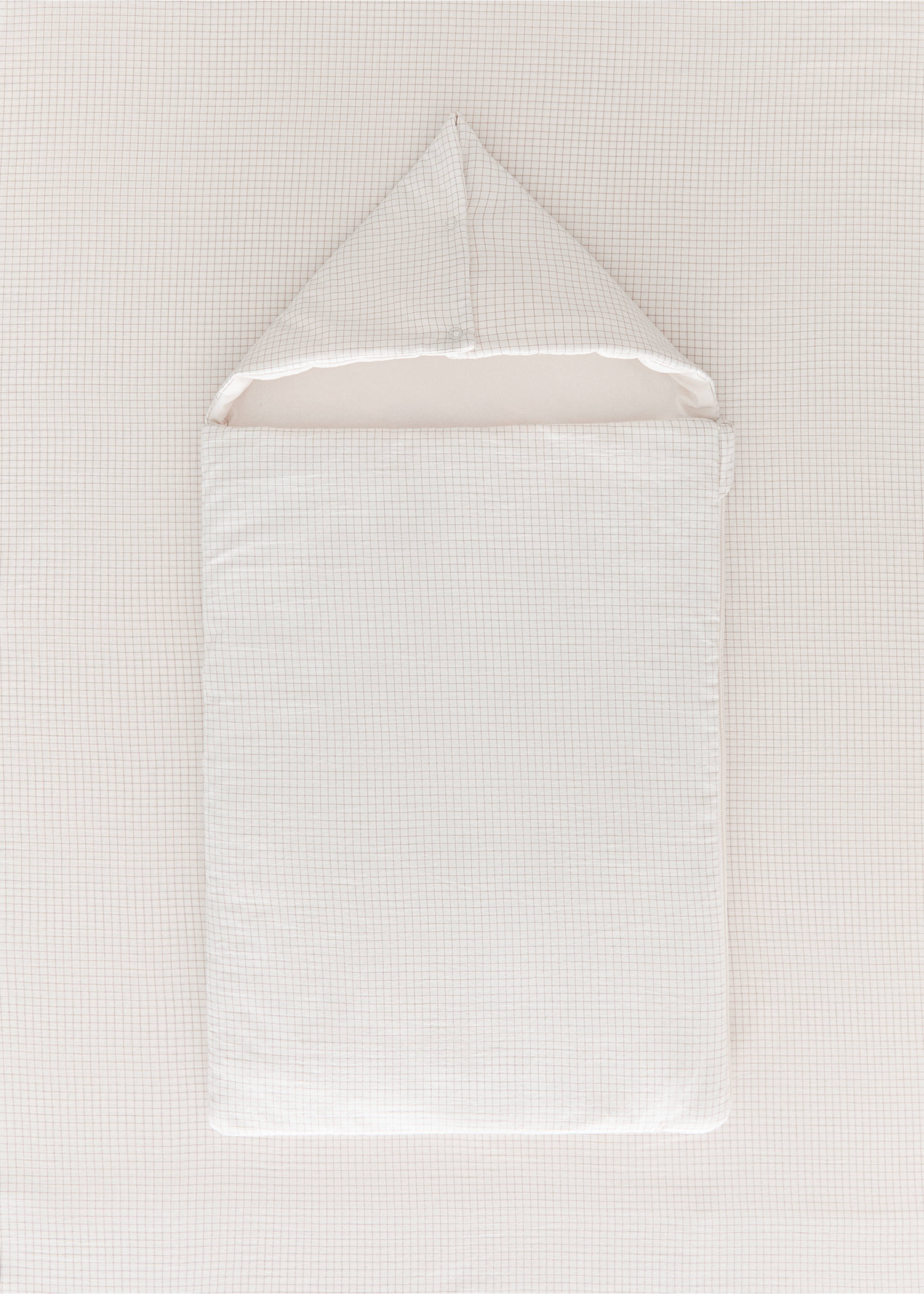 Cotton check mini-coat - General plane, Medium Brown. Ref: 17061573-00.