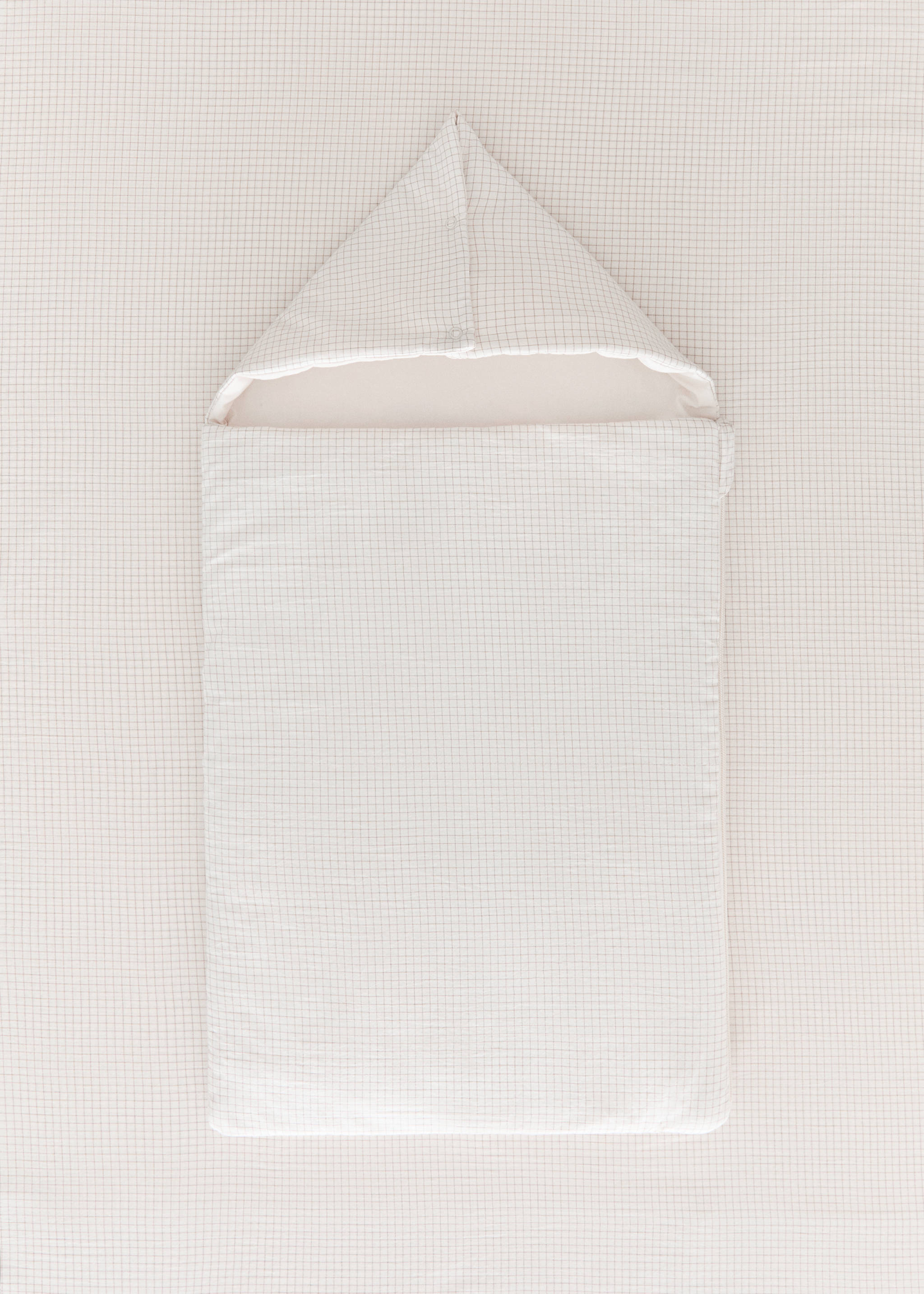 Cotton check mini-coat - General plane