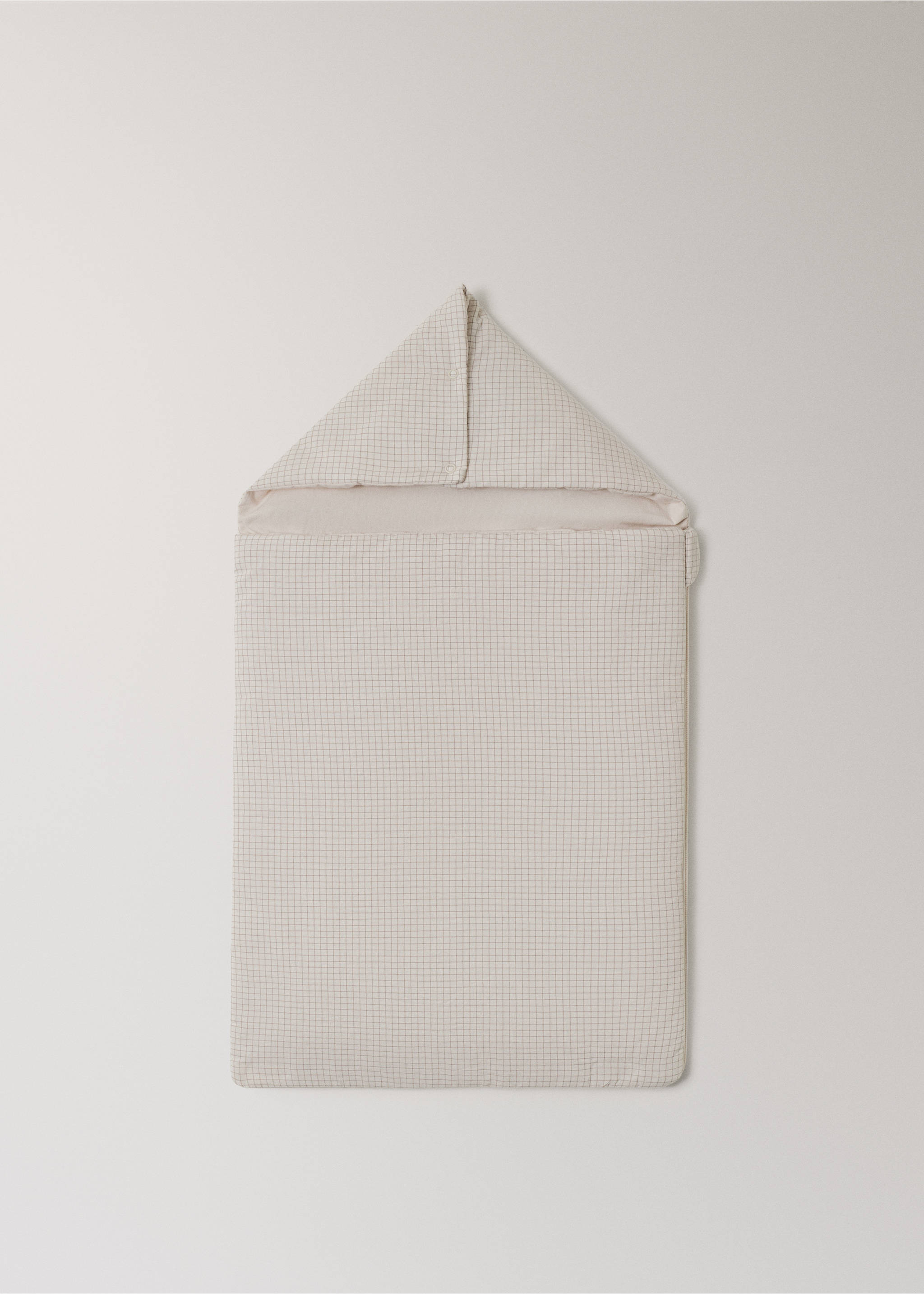 Sac pour poussette en coton imprimé mini carreaux - Article sans modèle, Marron moyen. Ref: 17061573-00.