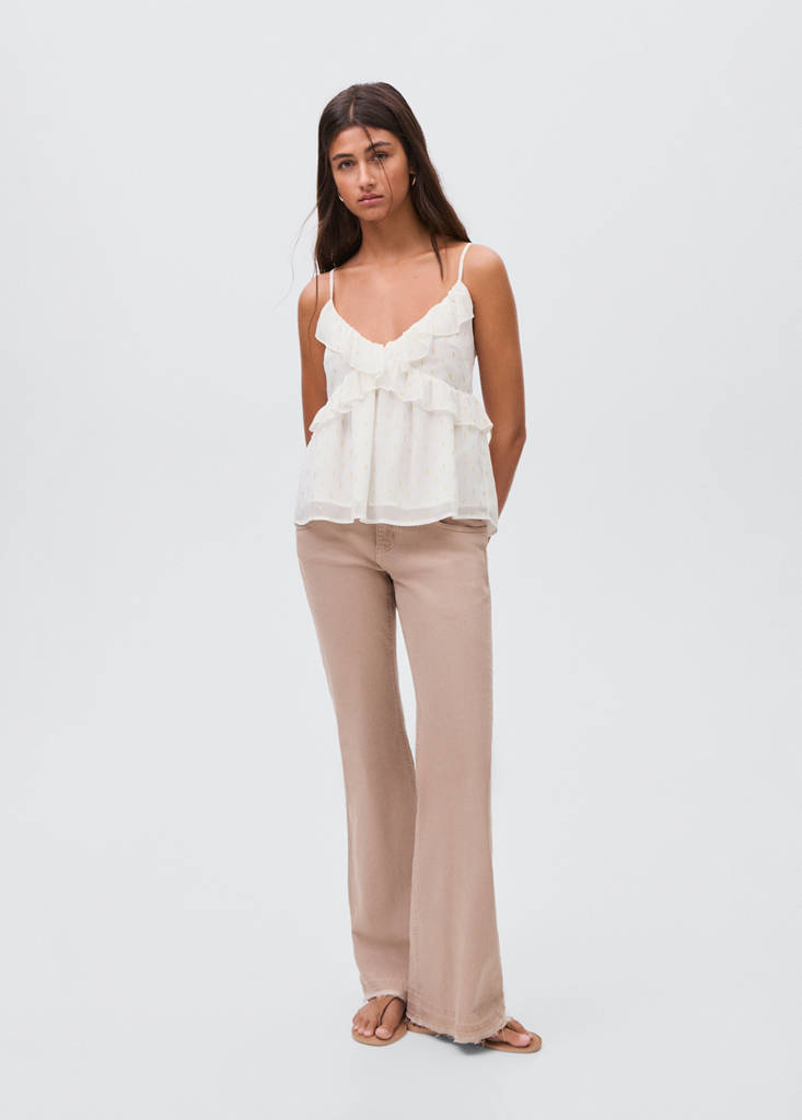 Lurex plumeti top — Off White