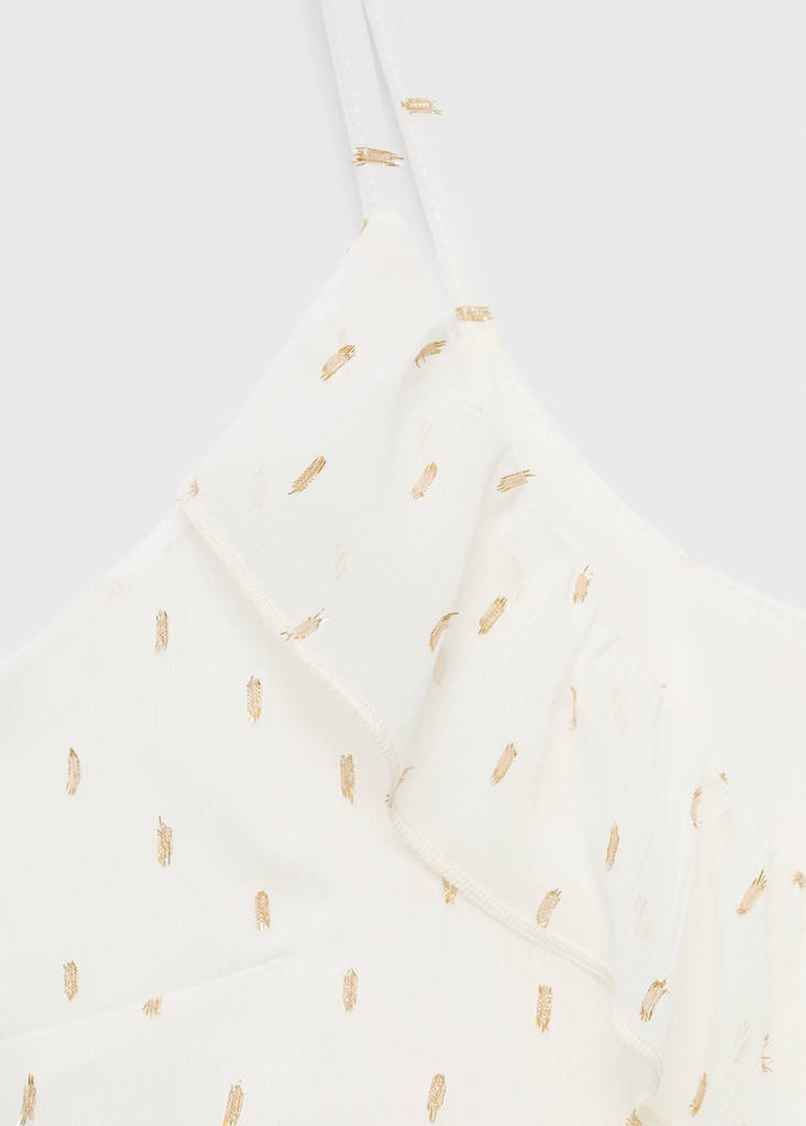 Lurex plumeti top — Off White
