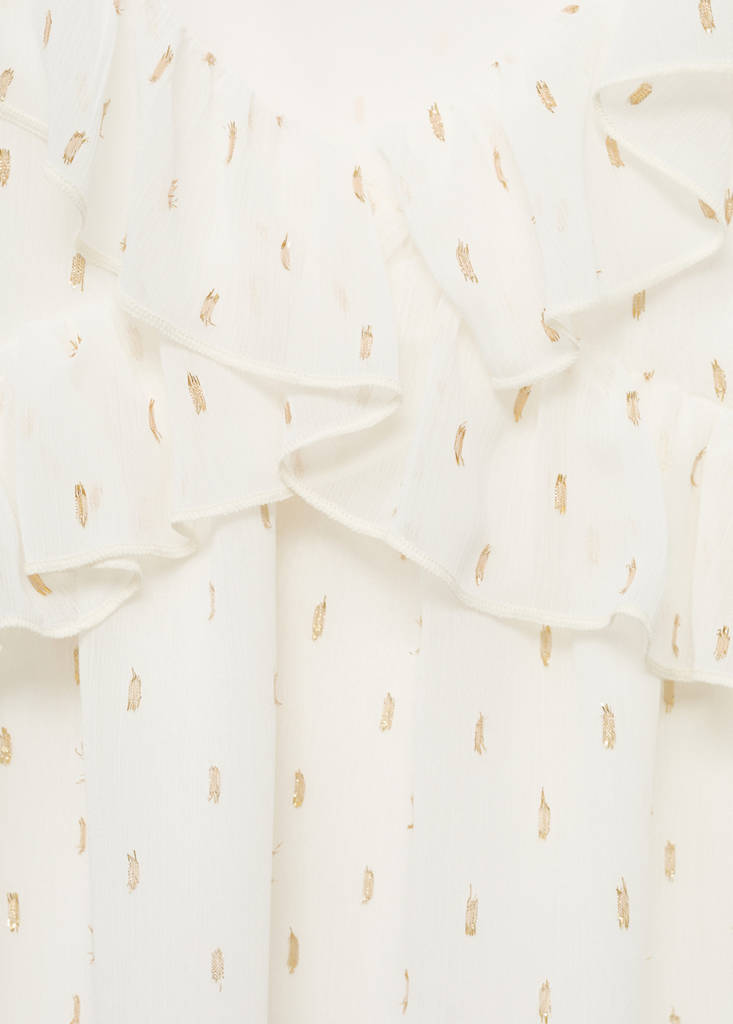 Lurex plumeti top — Off White