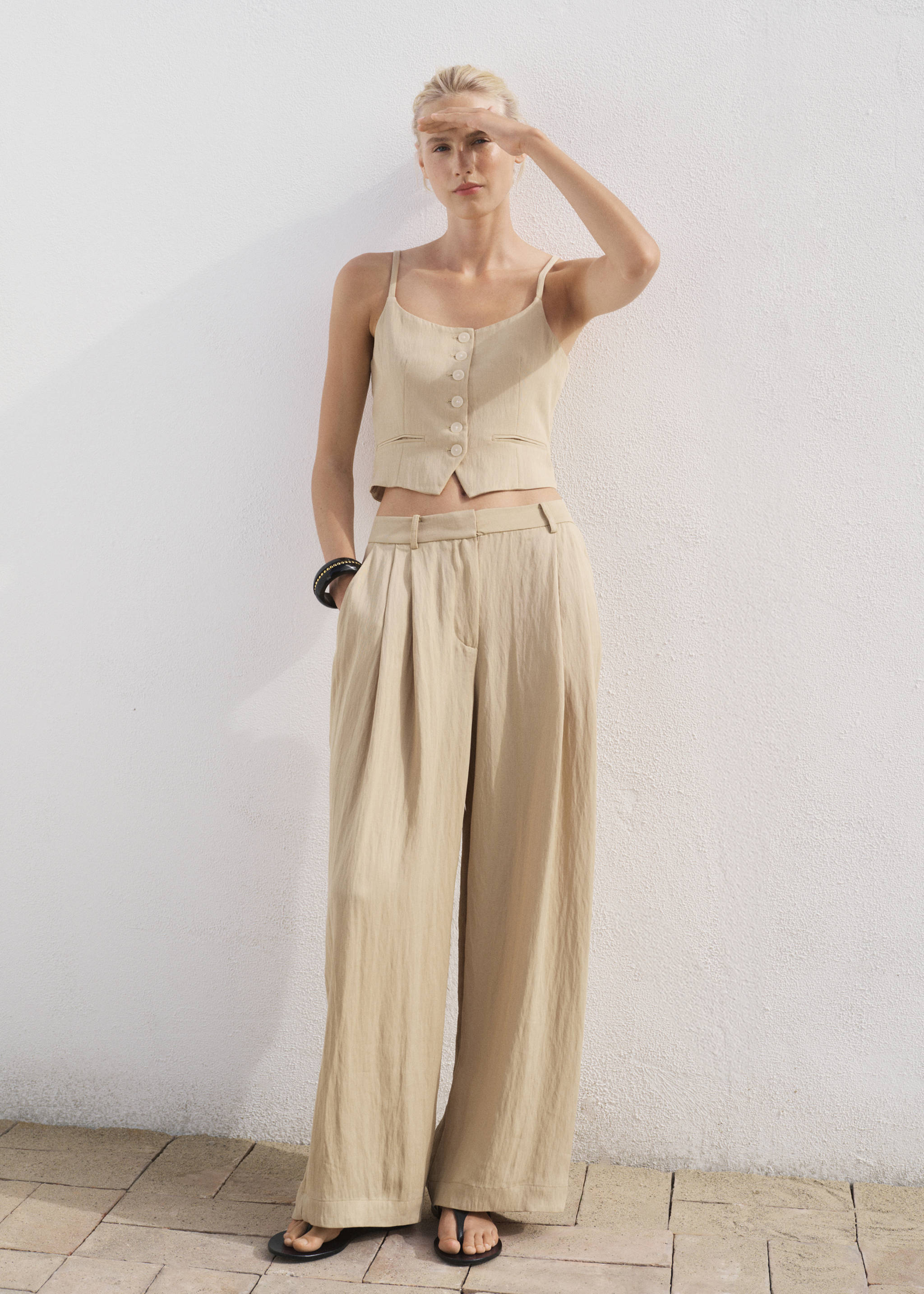 Lyocell suit vest - General plane