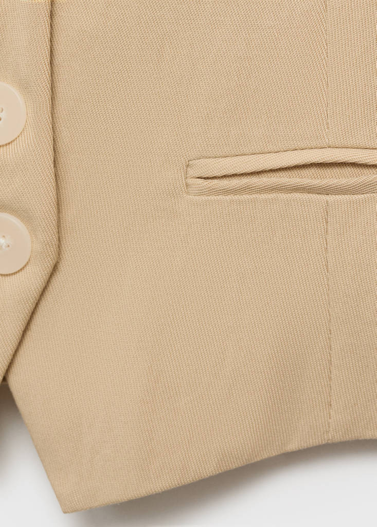 Lyocell suit waistcoat — Beige