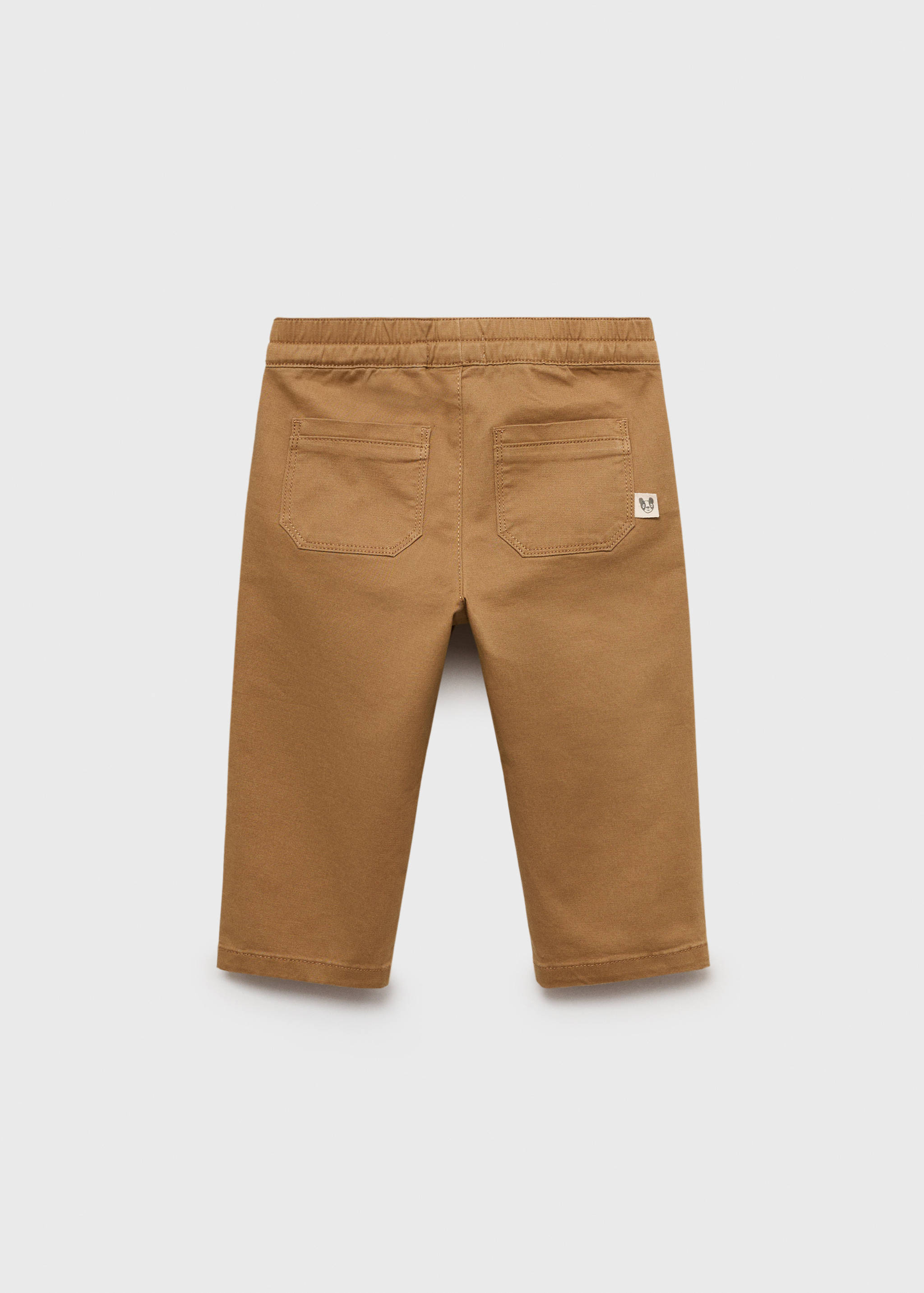 Drawstring cotton pants - Reverse of the article