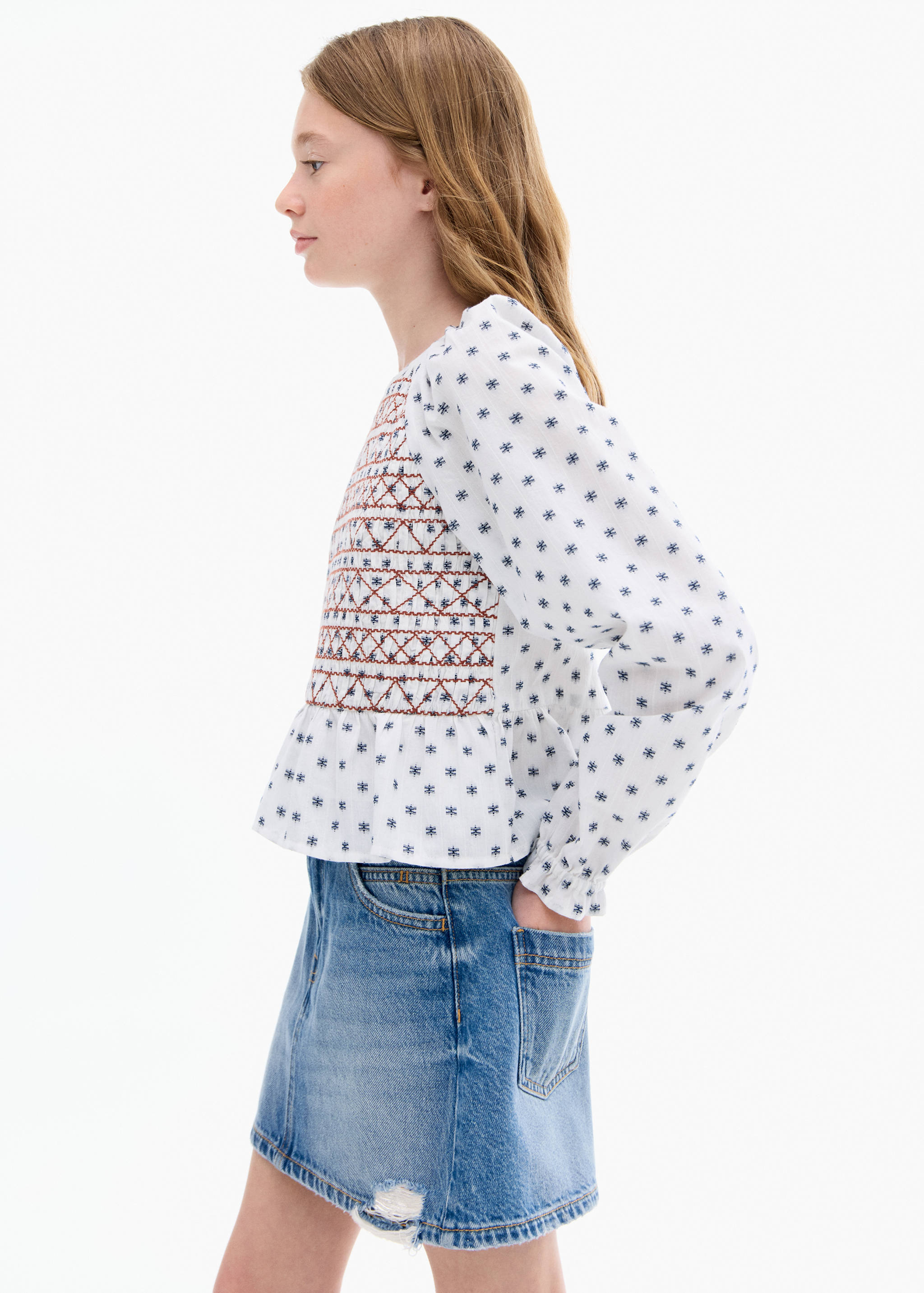 Denim short skirt - Medium plane