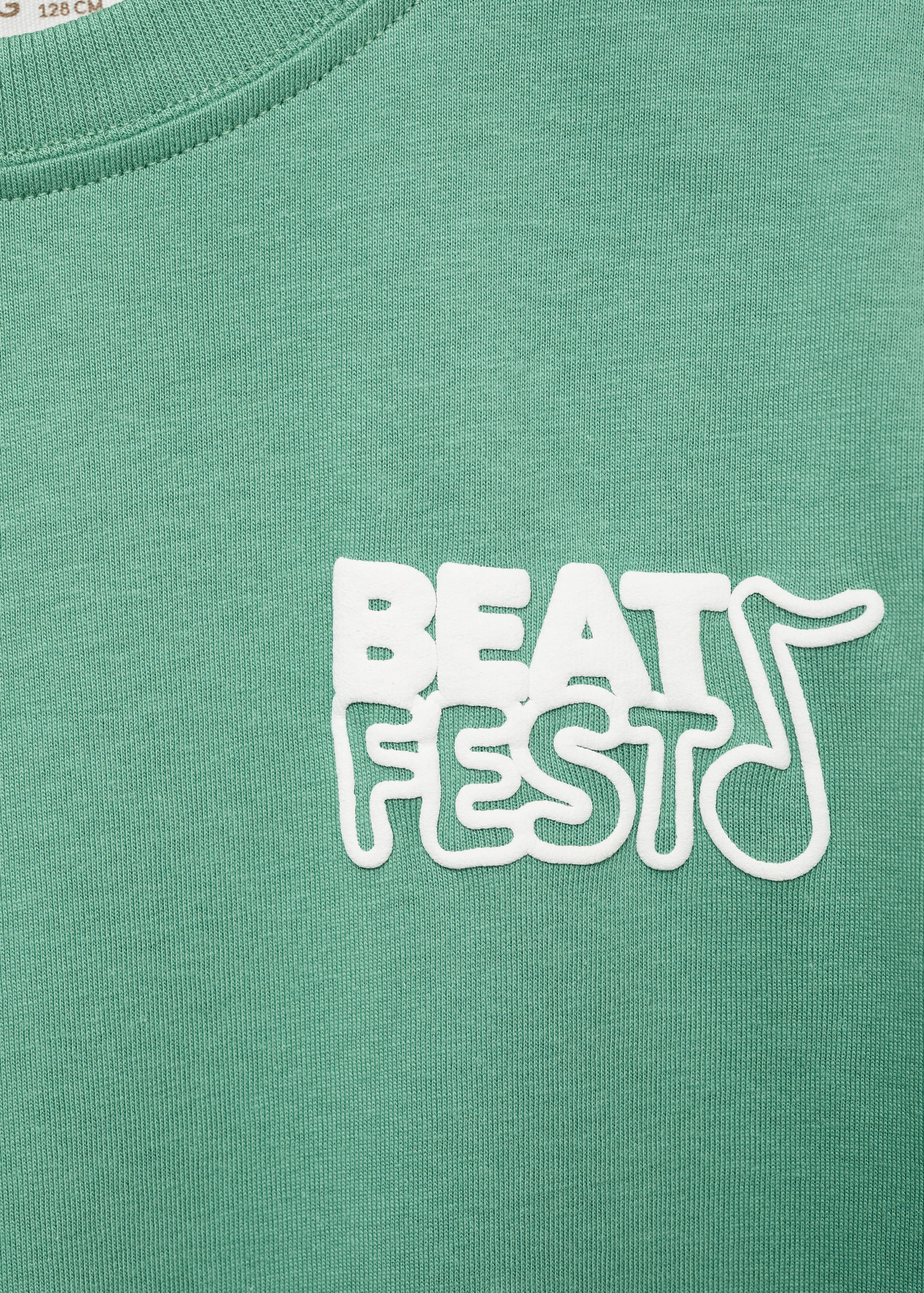 تي شيرت عليه حروف منقوشة مطبوعة - تفاصيل المنتج 8