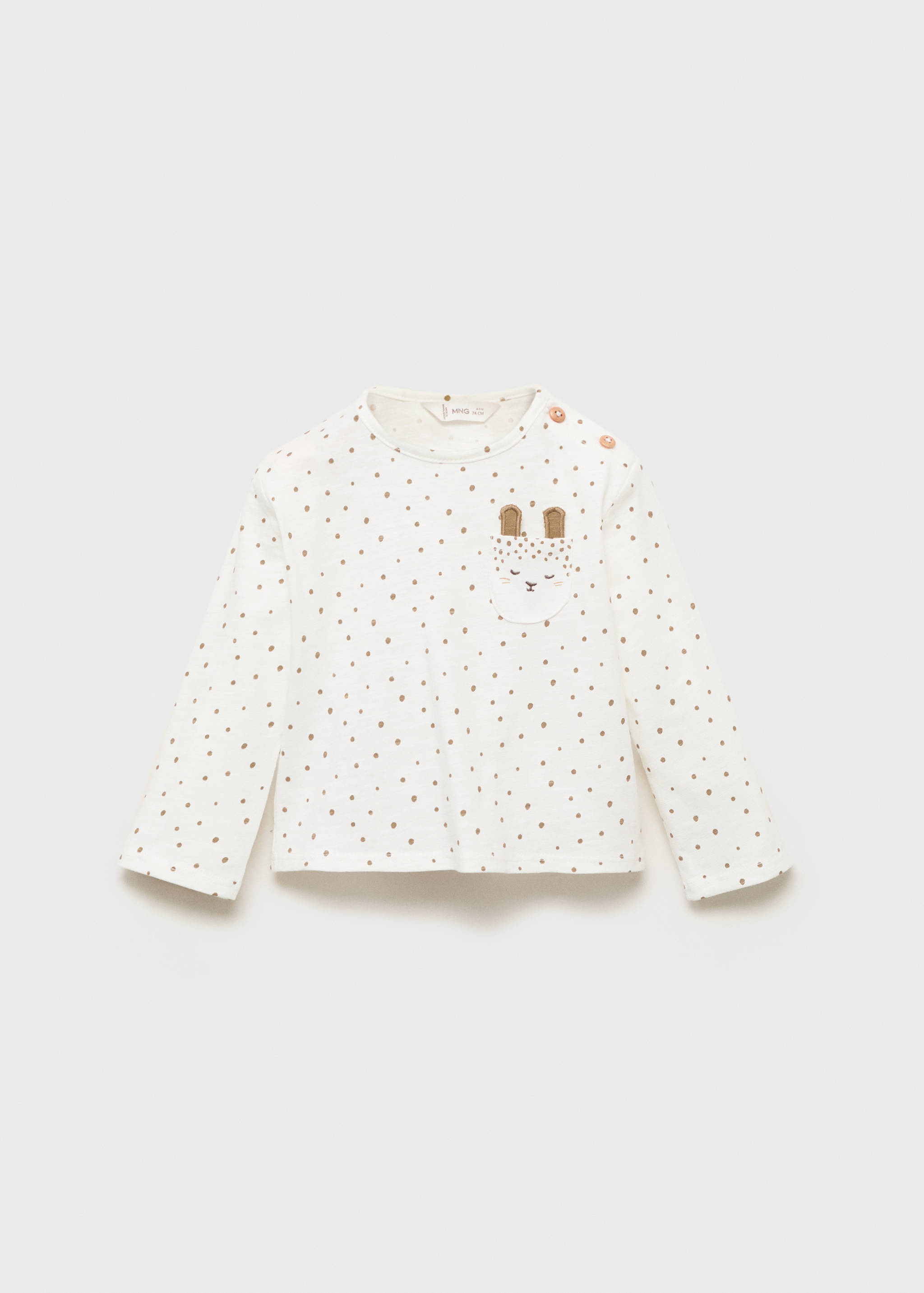 Kitty t-shirt with pocket - Article without model