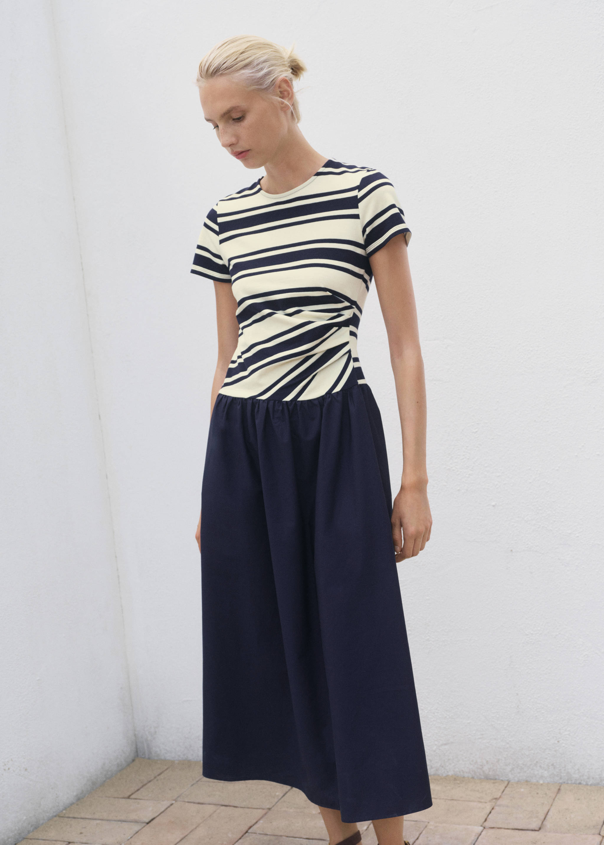 Mixed striped dress - Medium plane