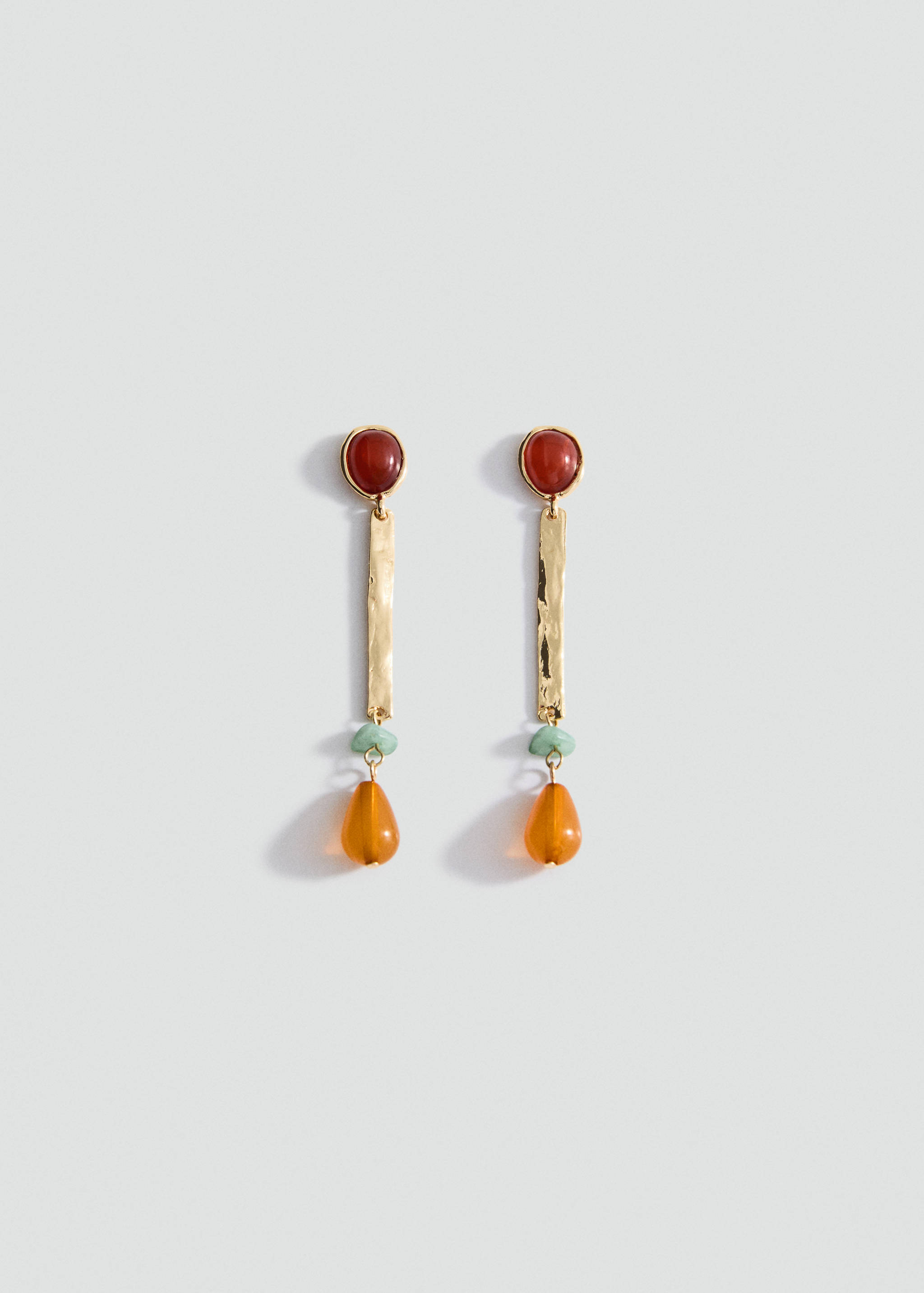 Long combined bead earrings - Article without model