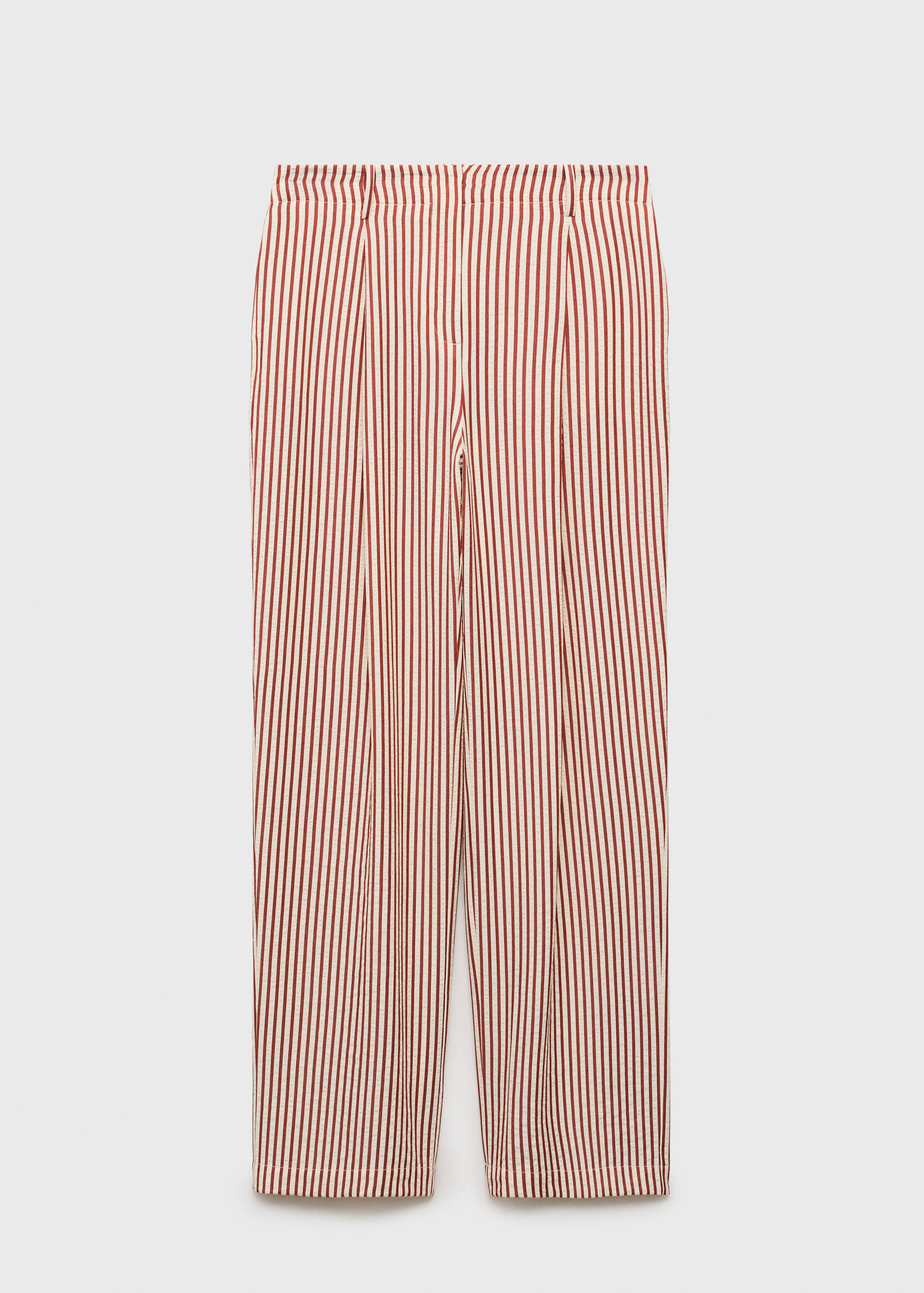 Pleated striped trousers - Article without model