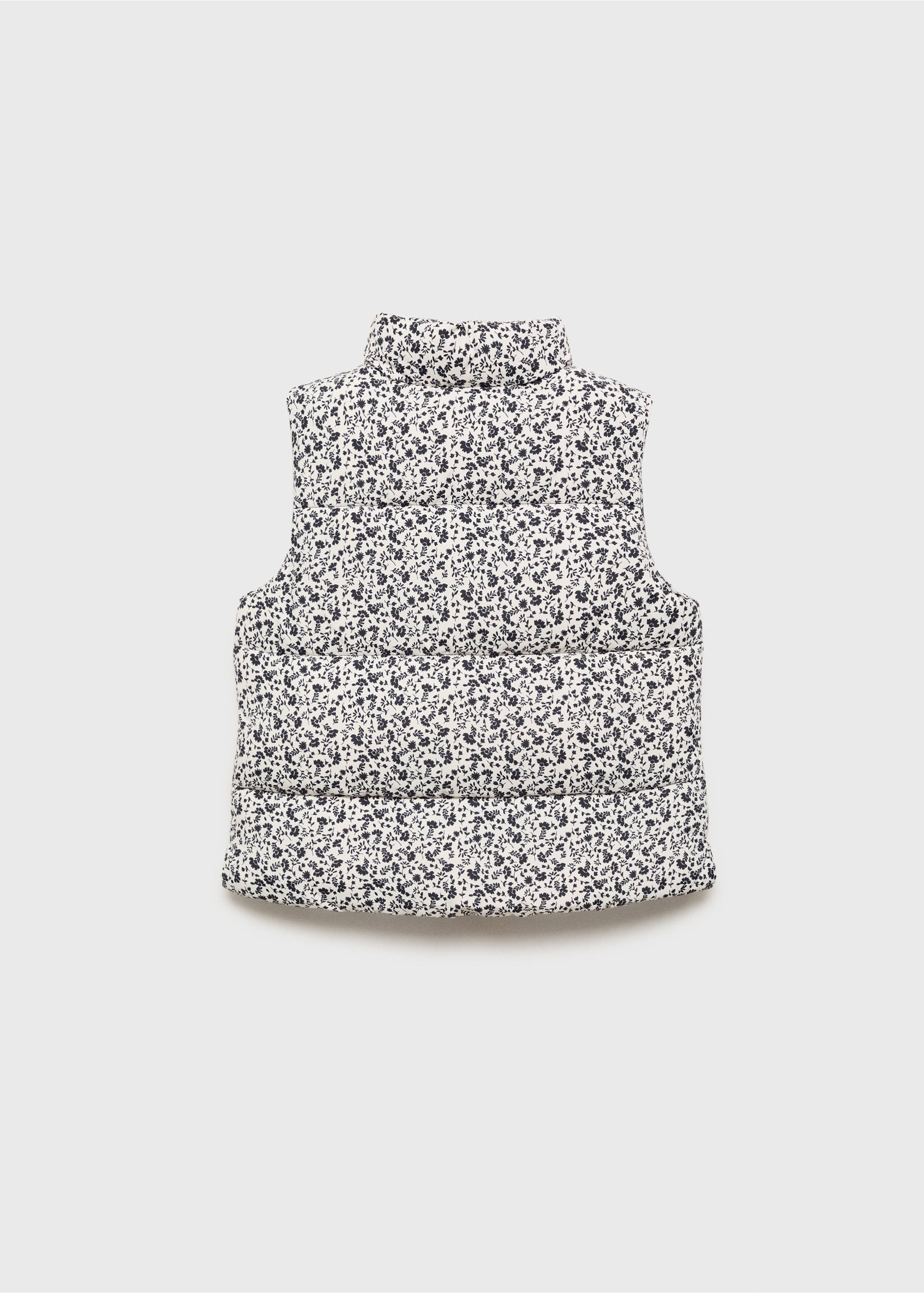 Floral quilted gilet - Reverse of the article, Navy. Ref: 17062893-00.