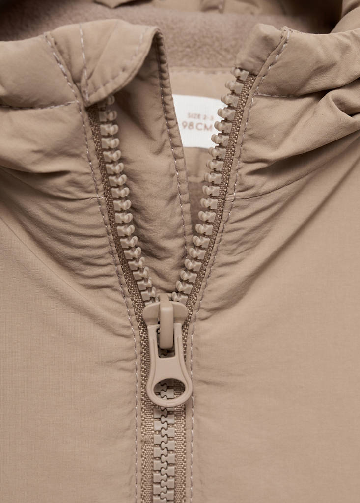 Hood puffer coat — Medium Brown