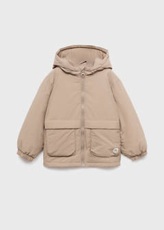 Hood puffer coat — Medium Brown 2