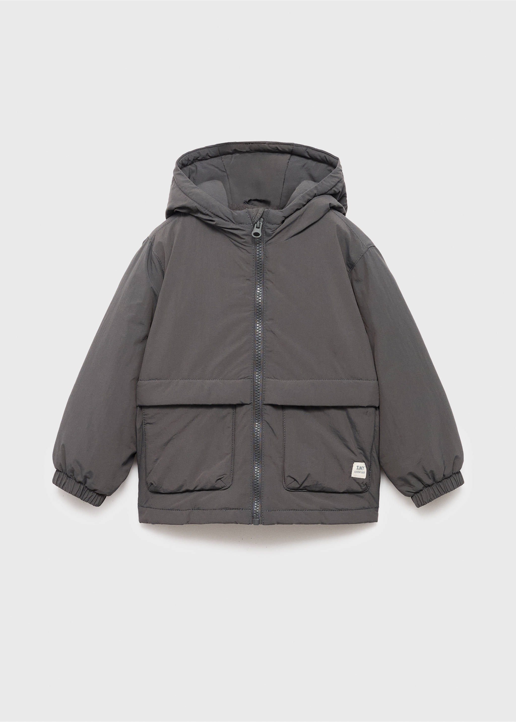 Hood puffer coat - Article without model, Charcoal. Ref: 17062895-00.