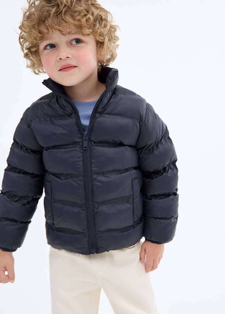 Waterproof quilted coat — Navy