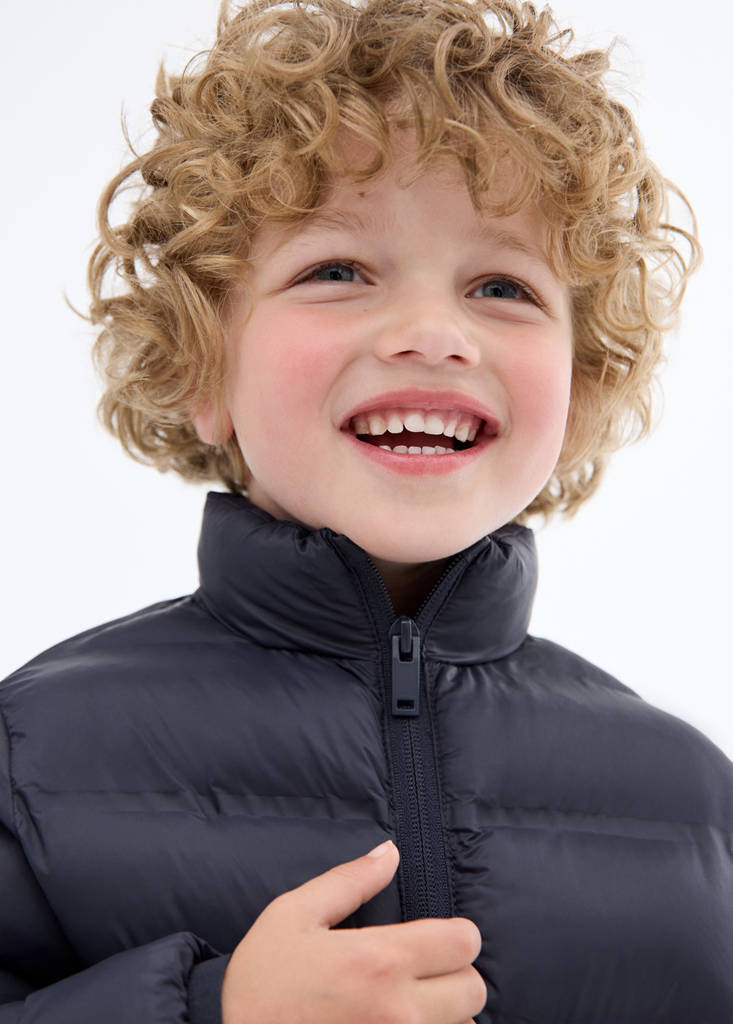 Waterproof quilted coat — Navy