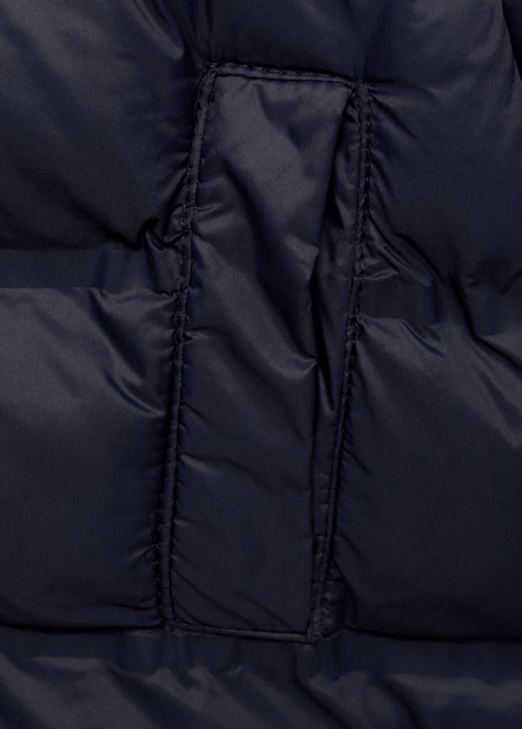 Waterproof quilted coat — Navy