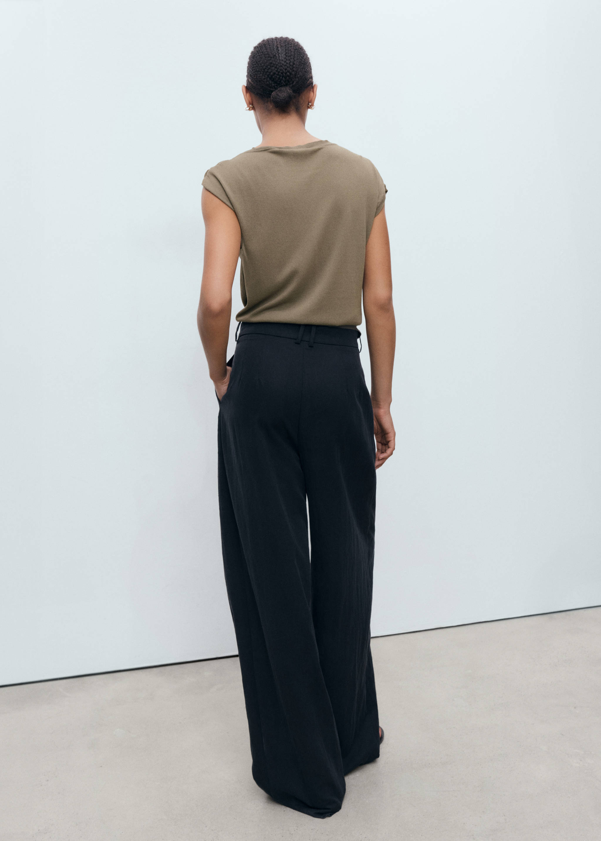 Fina pletena majica s metalnim detaljem - Stražnji dio artikla