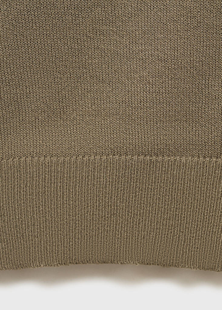 Fine-knit sweater with metallic detail — Medium Brown
