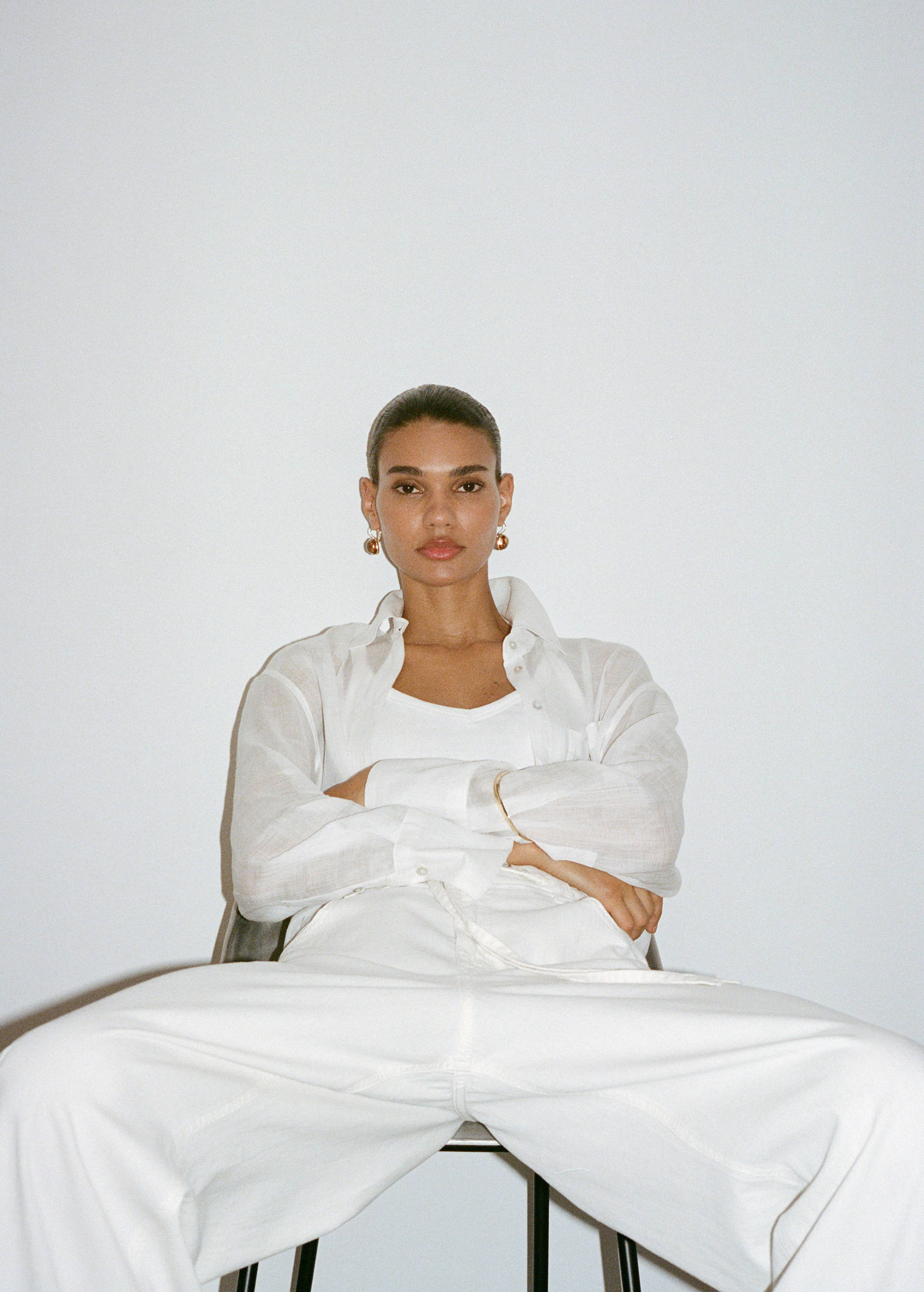 Wide leg denimbyxor med skärp - Detaljer om artikeln 7