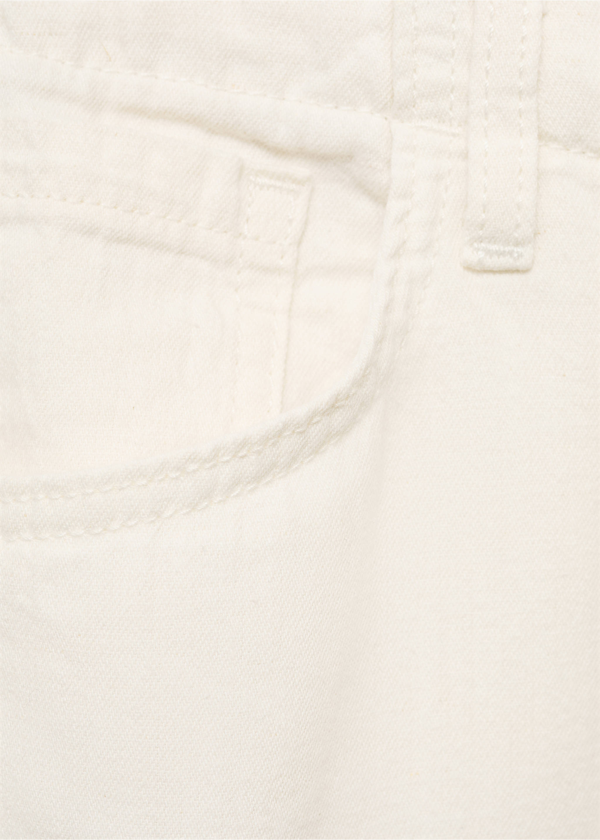 Pantalón denim wide leg cinturón - Détail de l'article 8, Écru. Ref: 17062900-00.