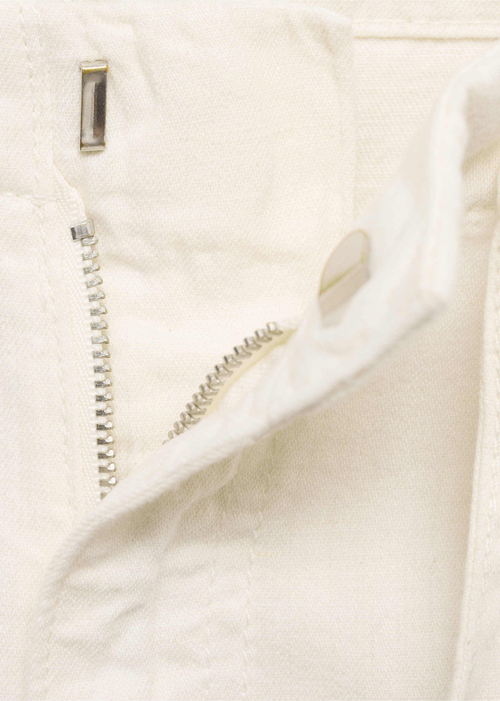 Pantalón denim wide leg cinturón - Détail de l'article 0, Écru. Ref: 17062900-00.