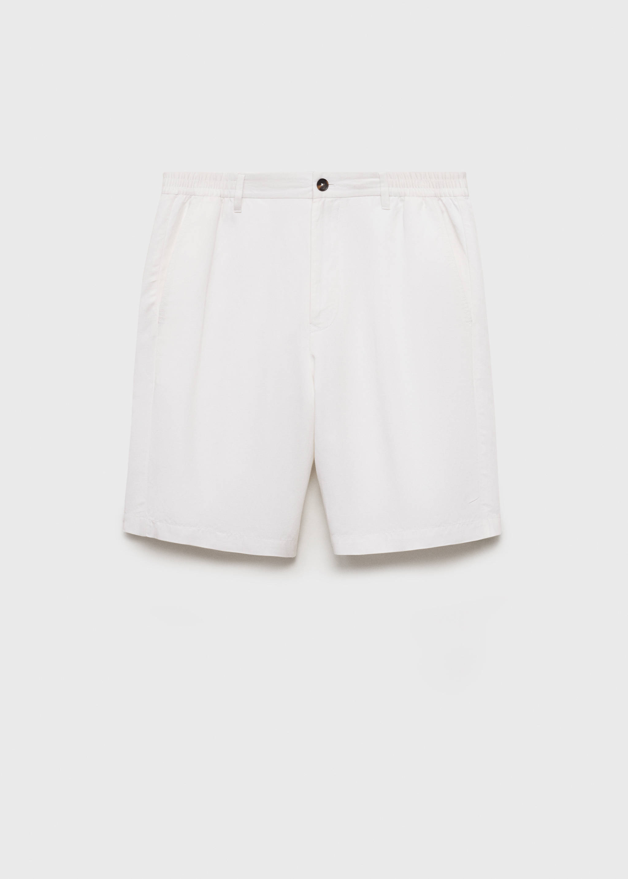 Linen-blend shorts with an elastic waistband - Article without model