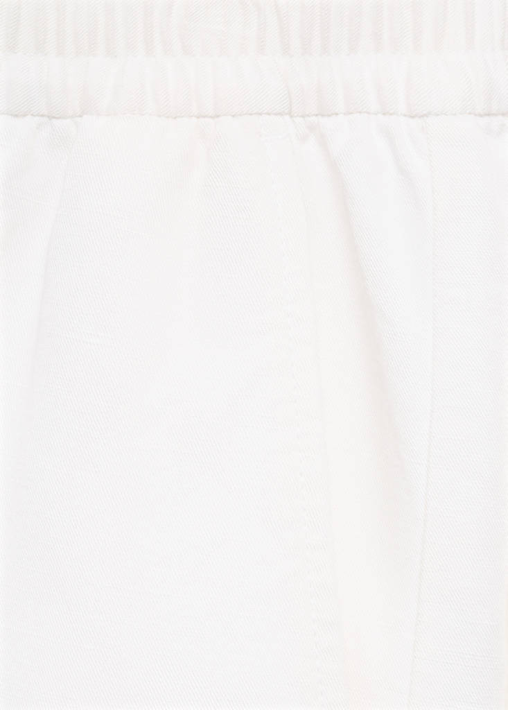 Linen-blend shorts with an elastic waistband — Off White