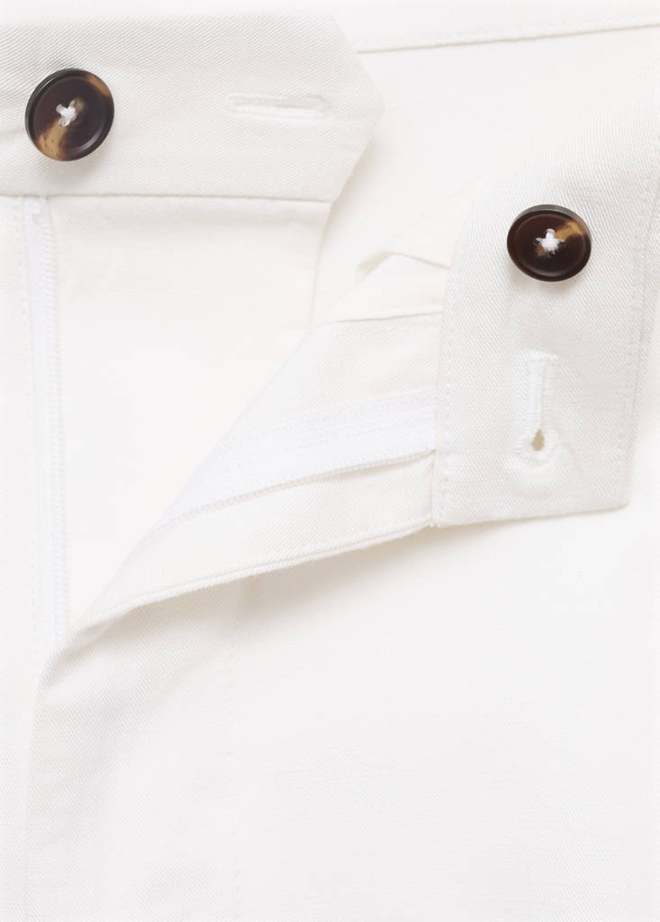 Linen-blend shorts with an elastic waistband — Off White