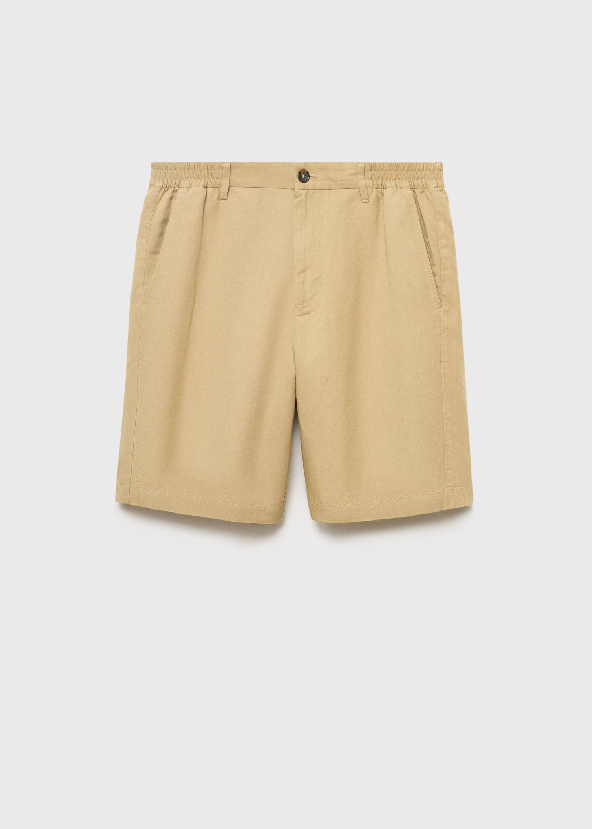 Linen-blend shorts with an elastic waistband - Article without model