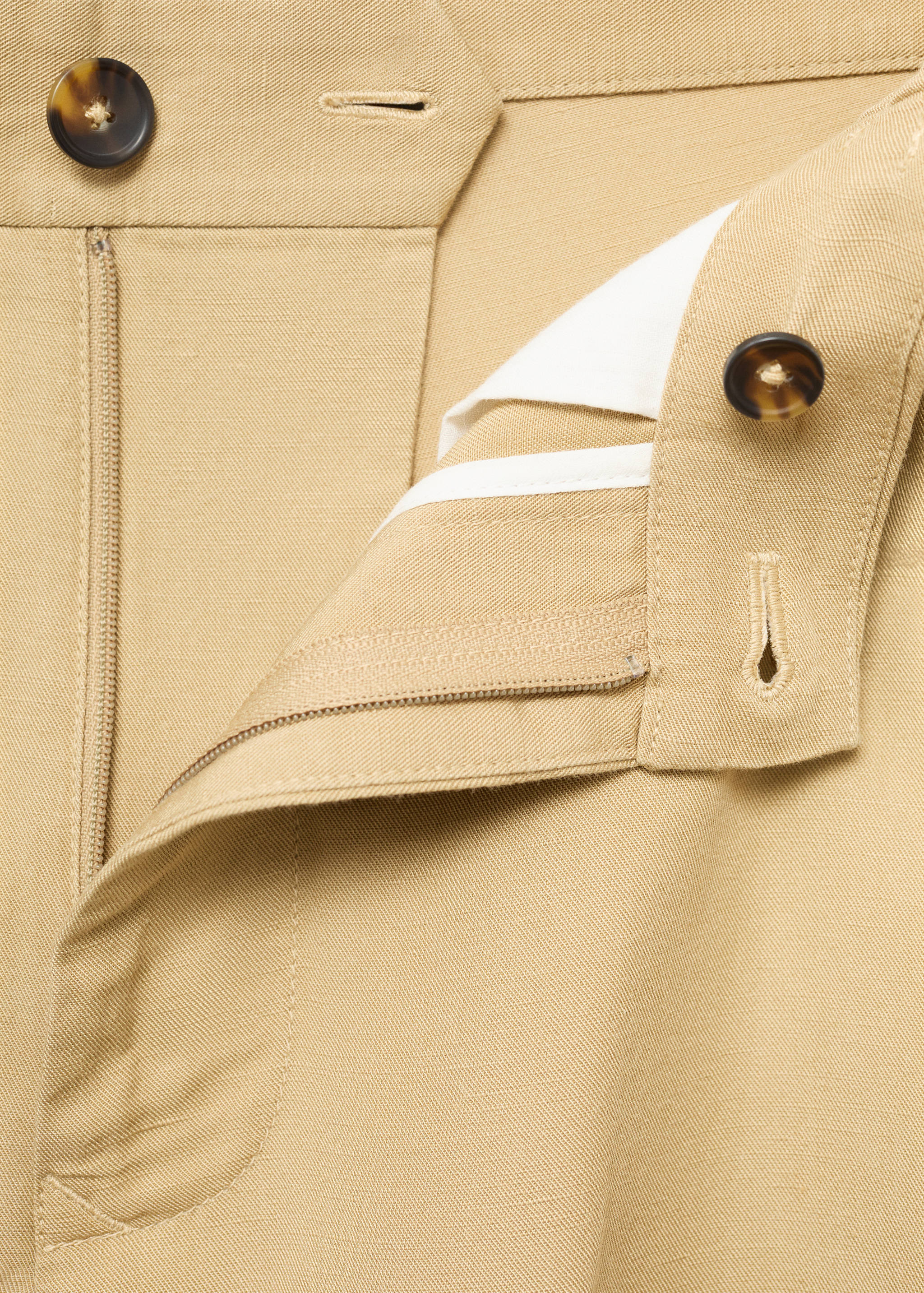 Linen-blend shorts with an elastic waistband - Details of the article 8