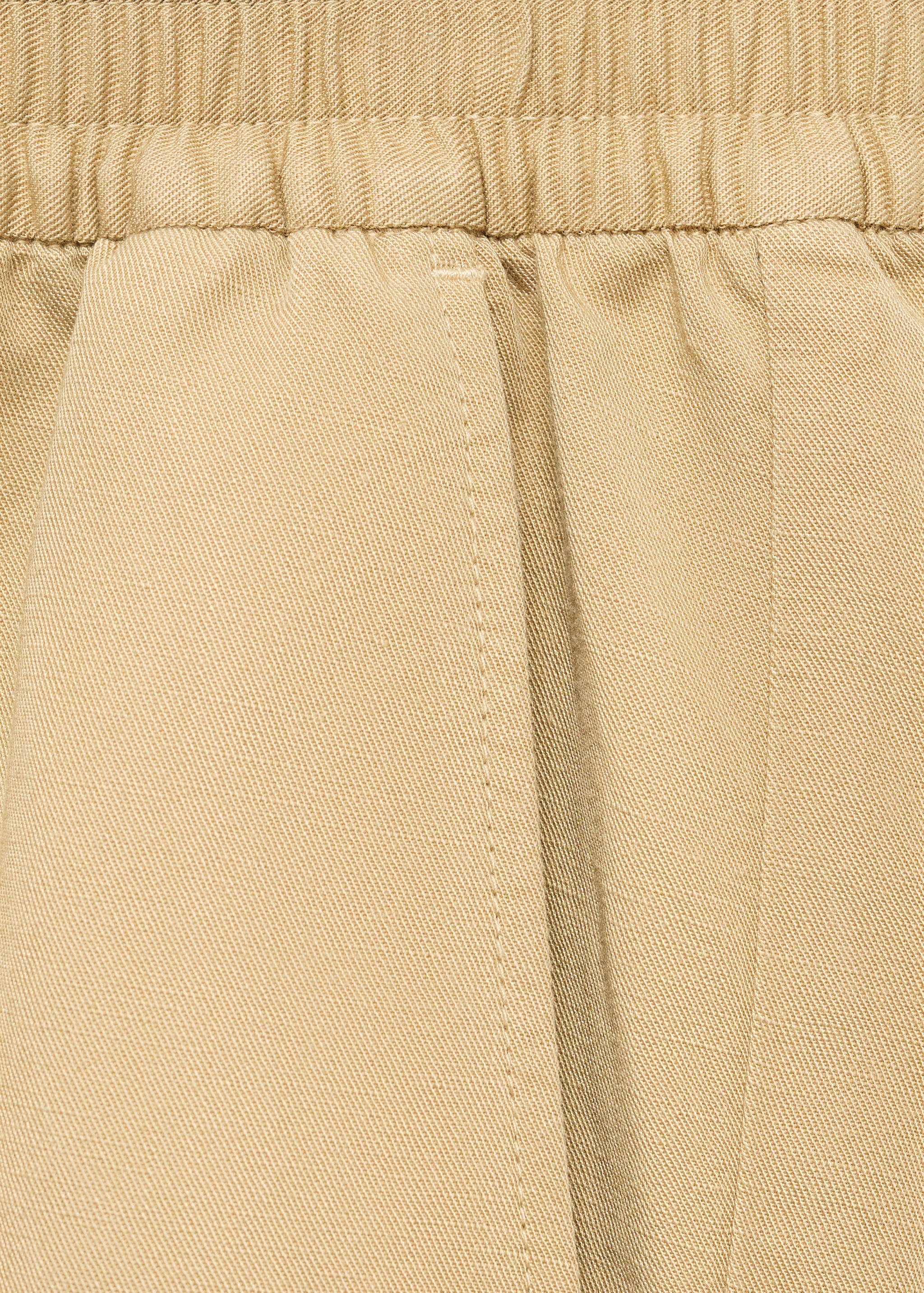 Linen-blend shorts with an elastic waistband - Details of the article 0