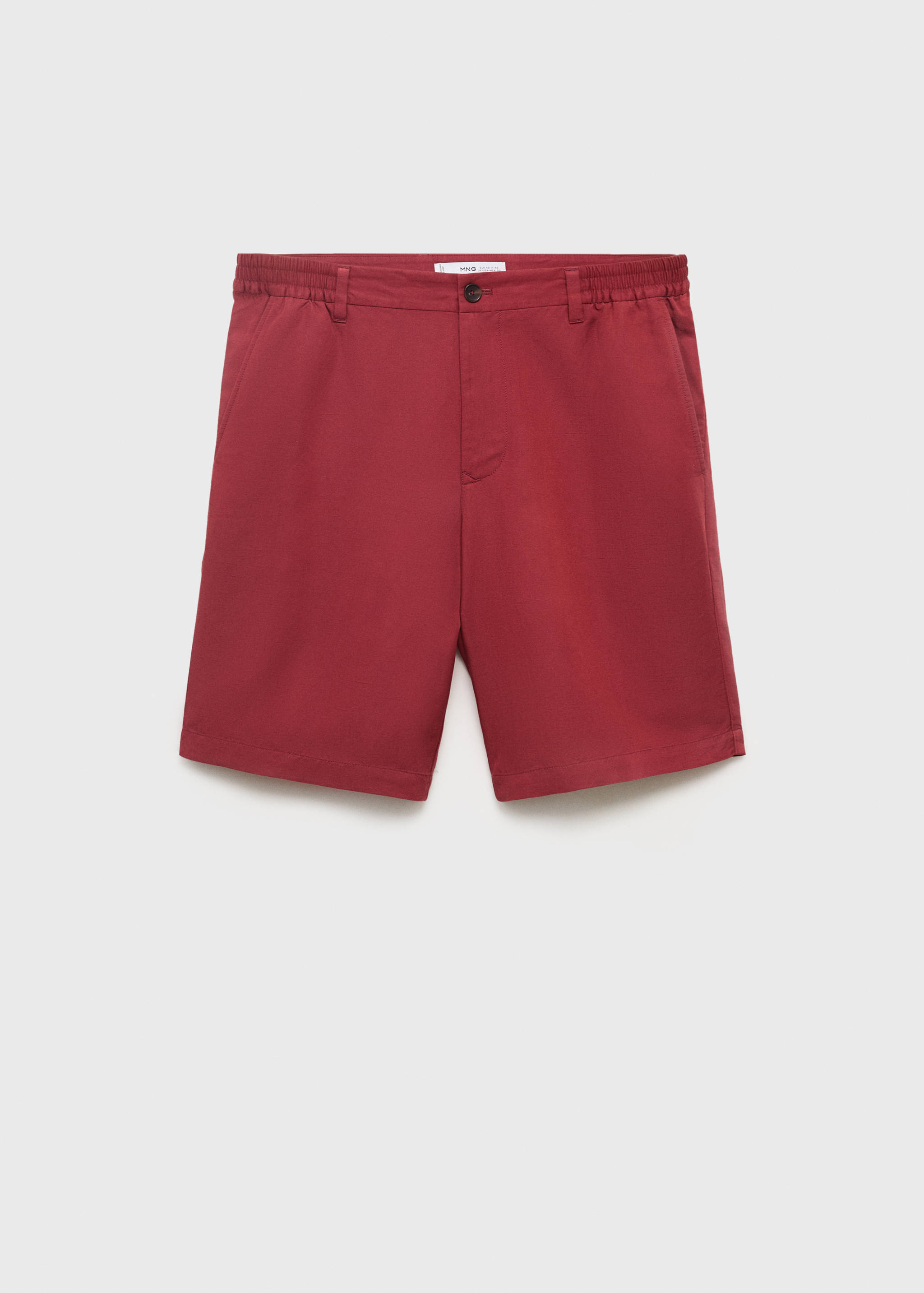 Linen-blend shorts with an elastic waistband - Article without model