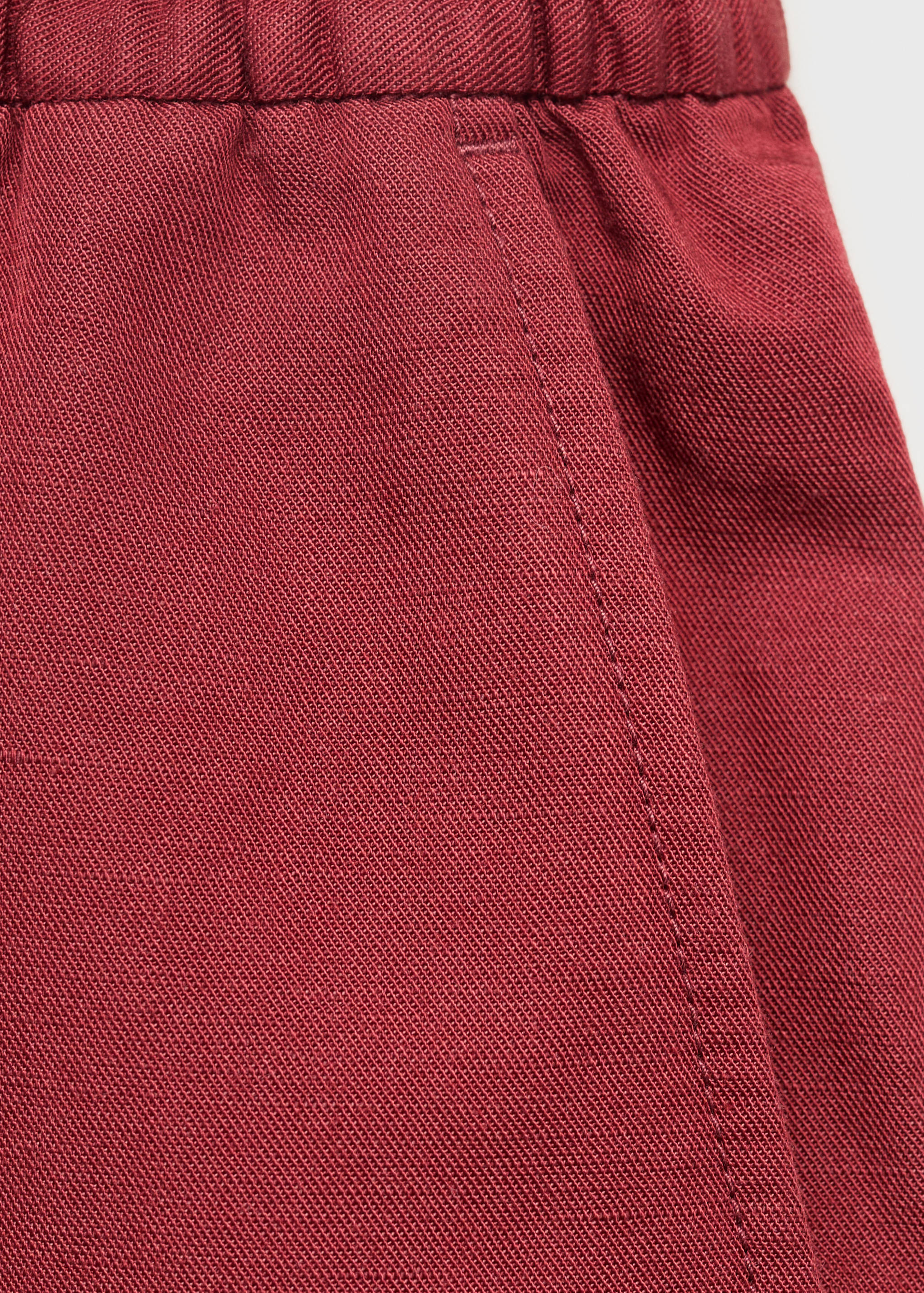 Linen-blend shorts with an elastic waistband - Details of the article 0