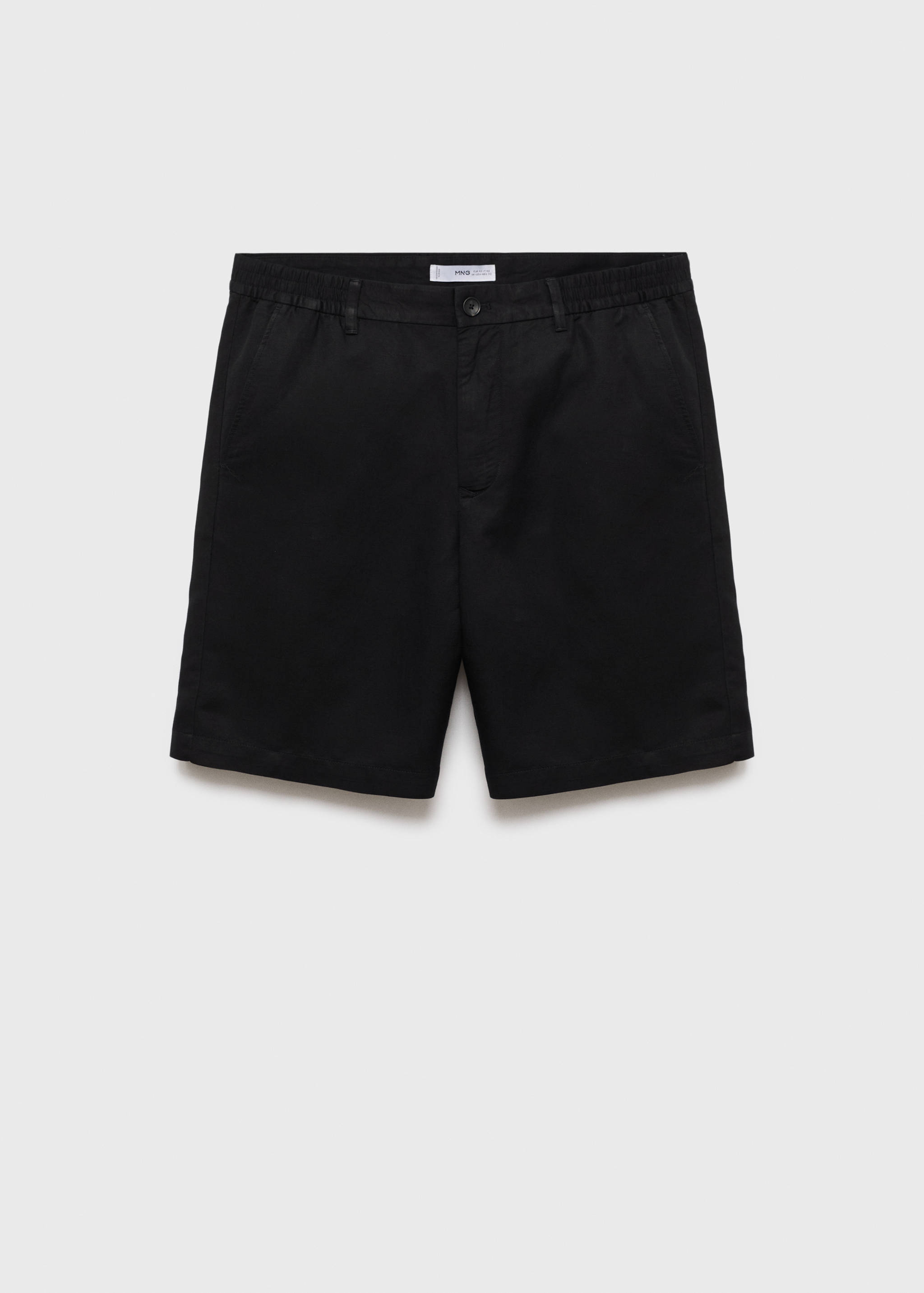 Linen-blend shorts with an elastic waistband - Article without model