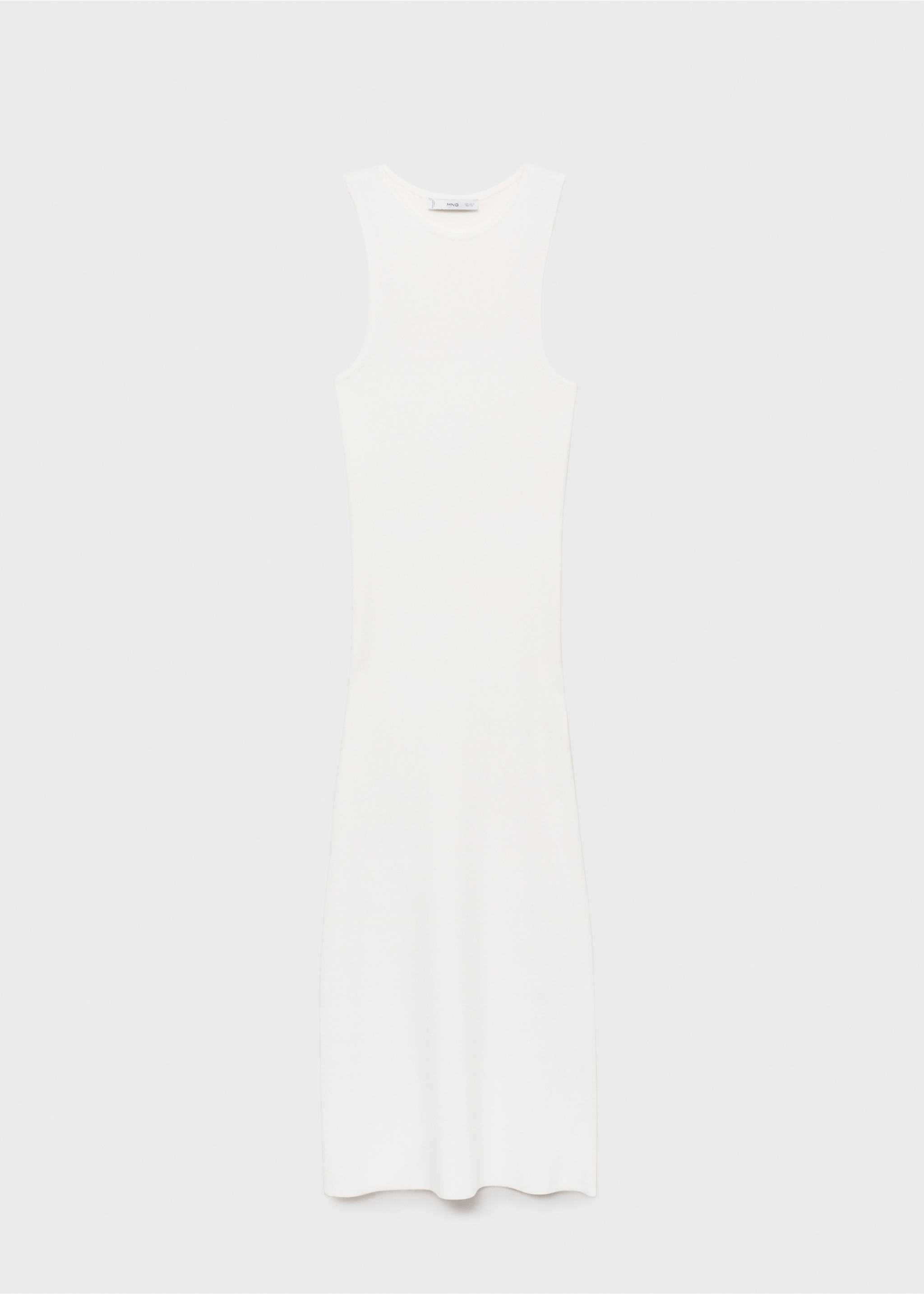 Halter-neck knitted dress - Article without model, White. Ref: 17062903-00.