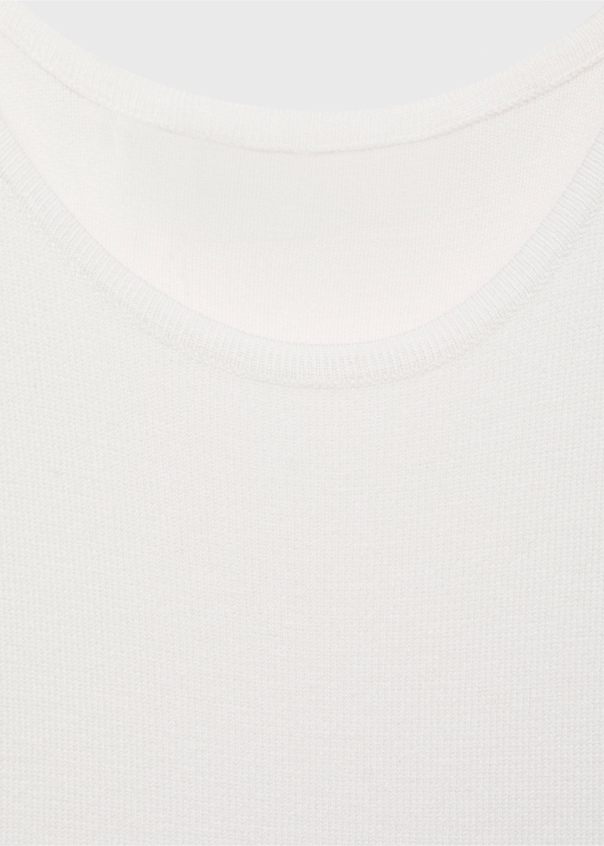 Halter-neck knitted dress - Details of the article 8, White. Ref: 17062903-00.