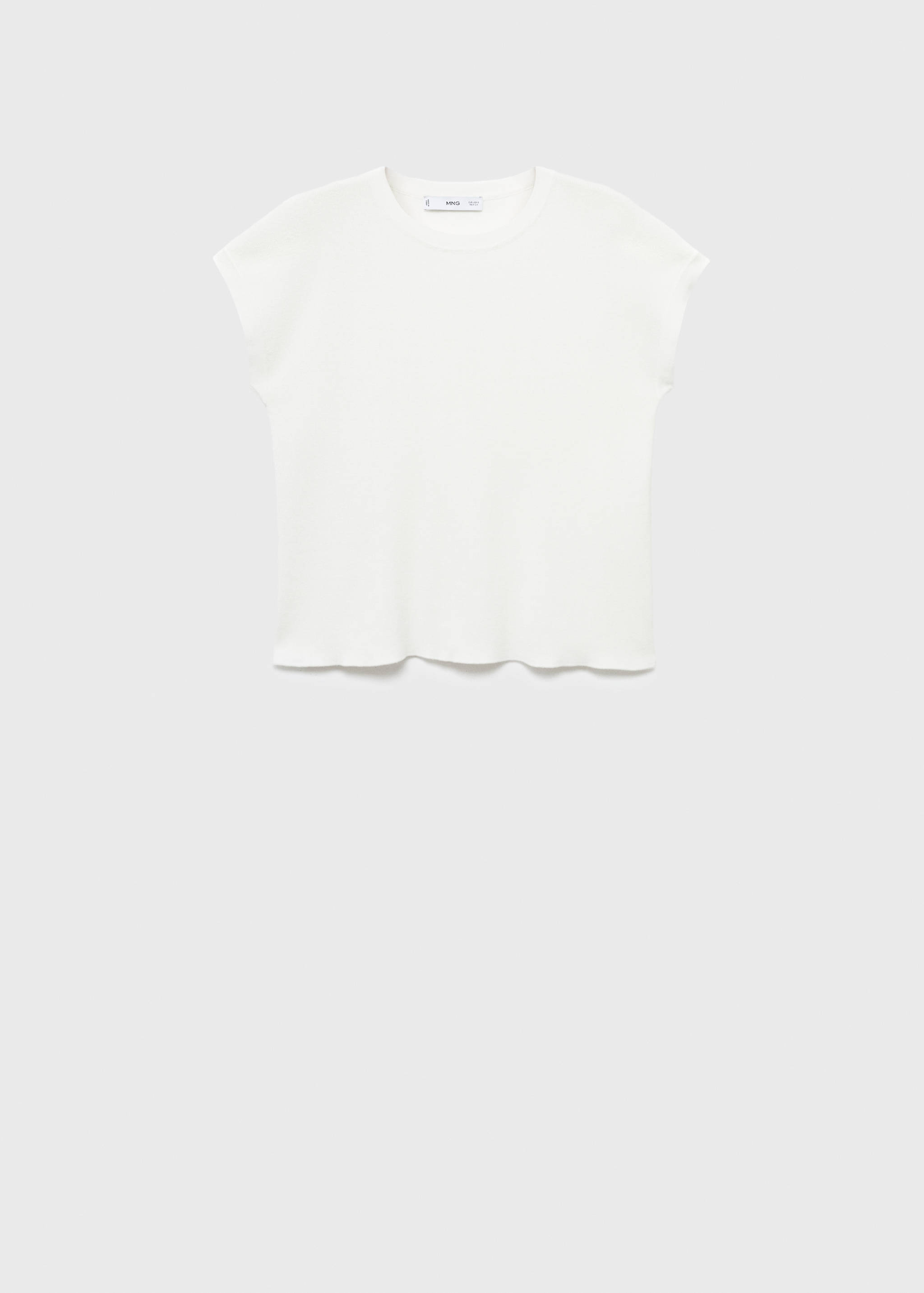 Short-sleeved knitted cotton sweater - Article without model