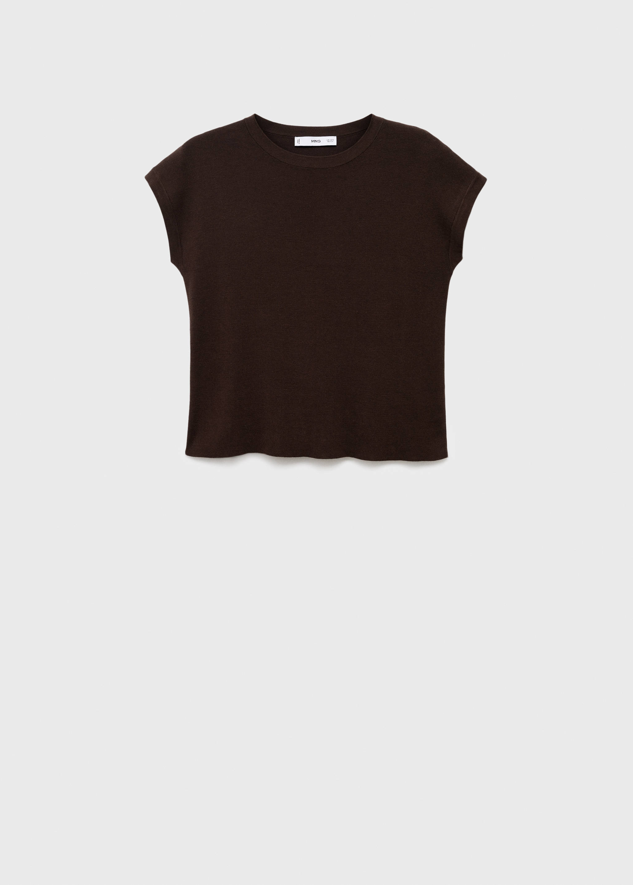 Sweter z dzianiny bawełnianej z krótkim rękawem - Artykuł bez modela/modelki