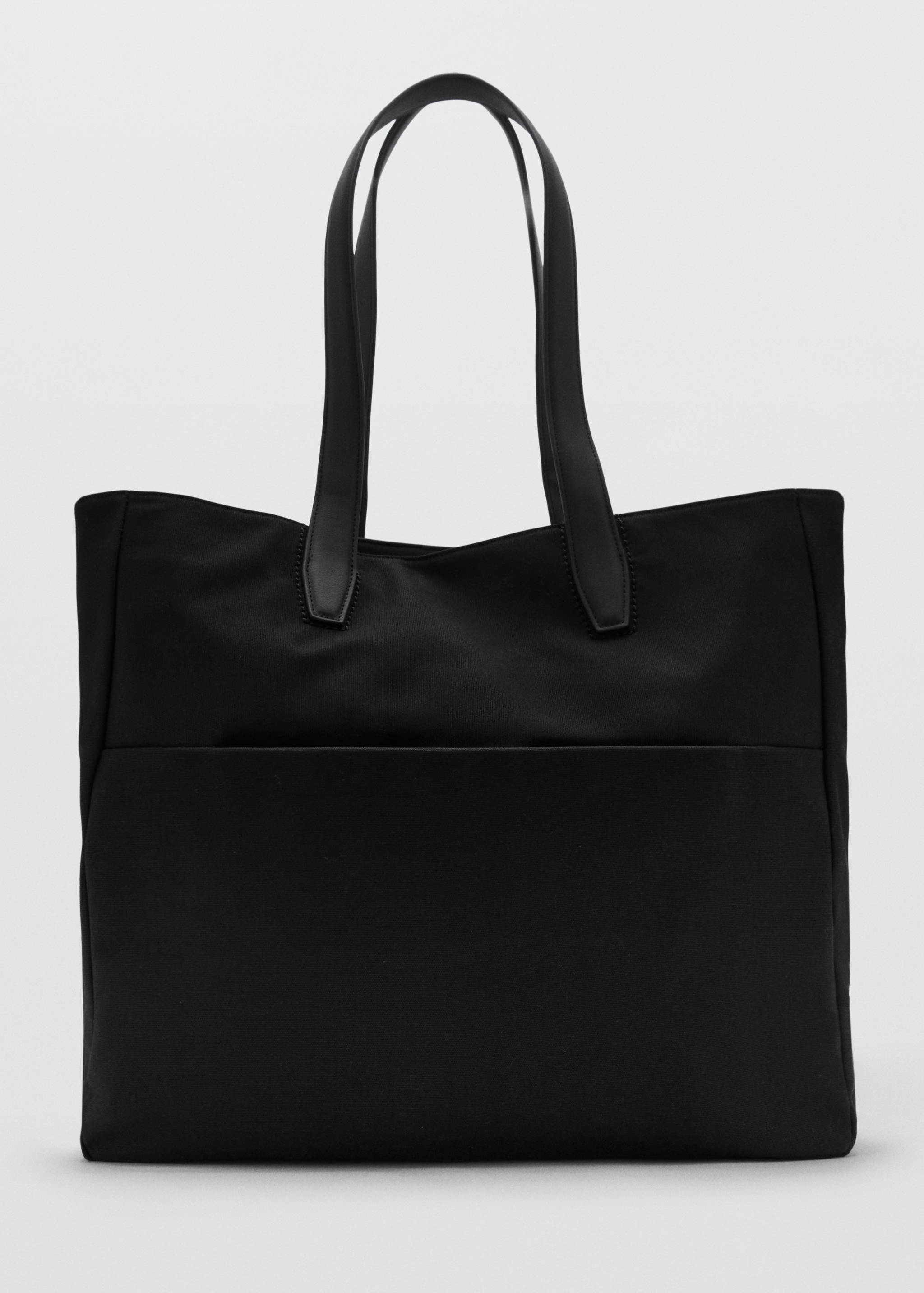 Cotton tote bag with front pocket - Article without model