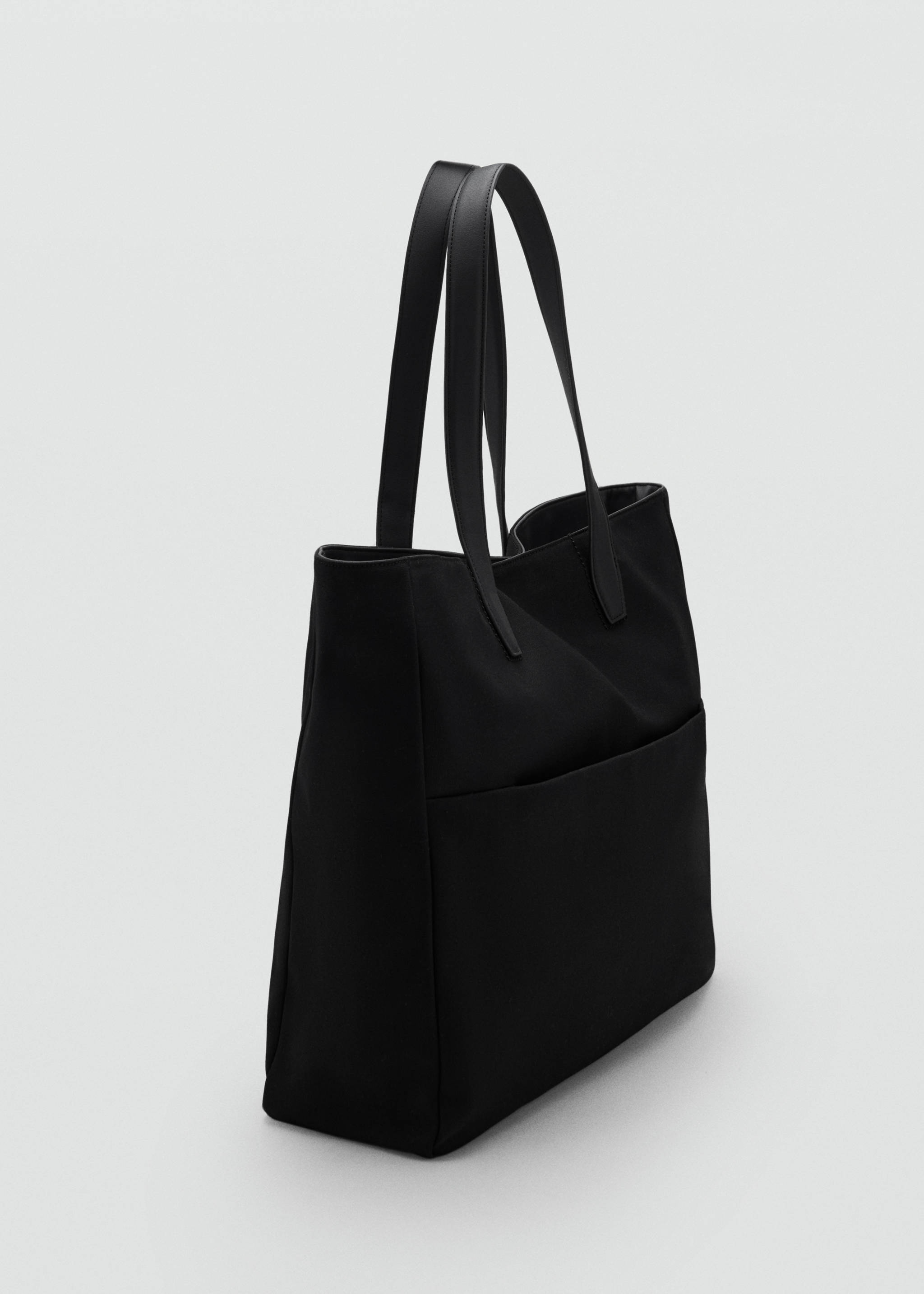 Cotton tote bag with front pocket - Medium plane